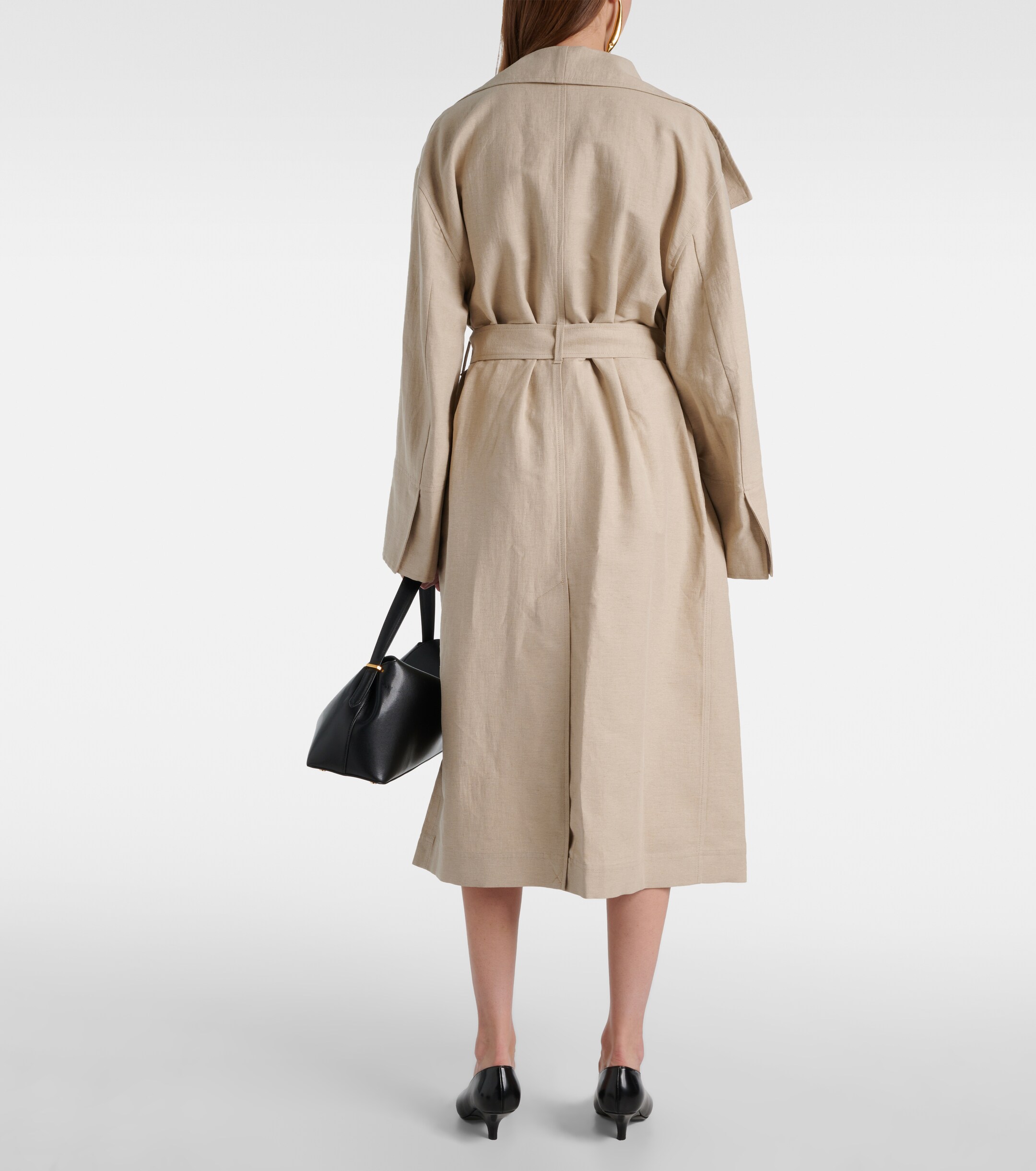 TOTEME Signature linen-blend trench coat thumbnail
