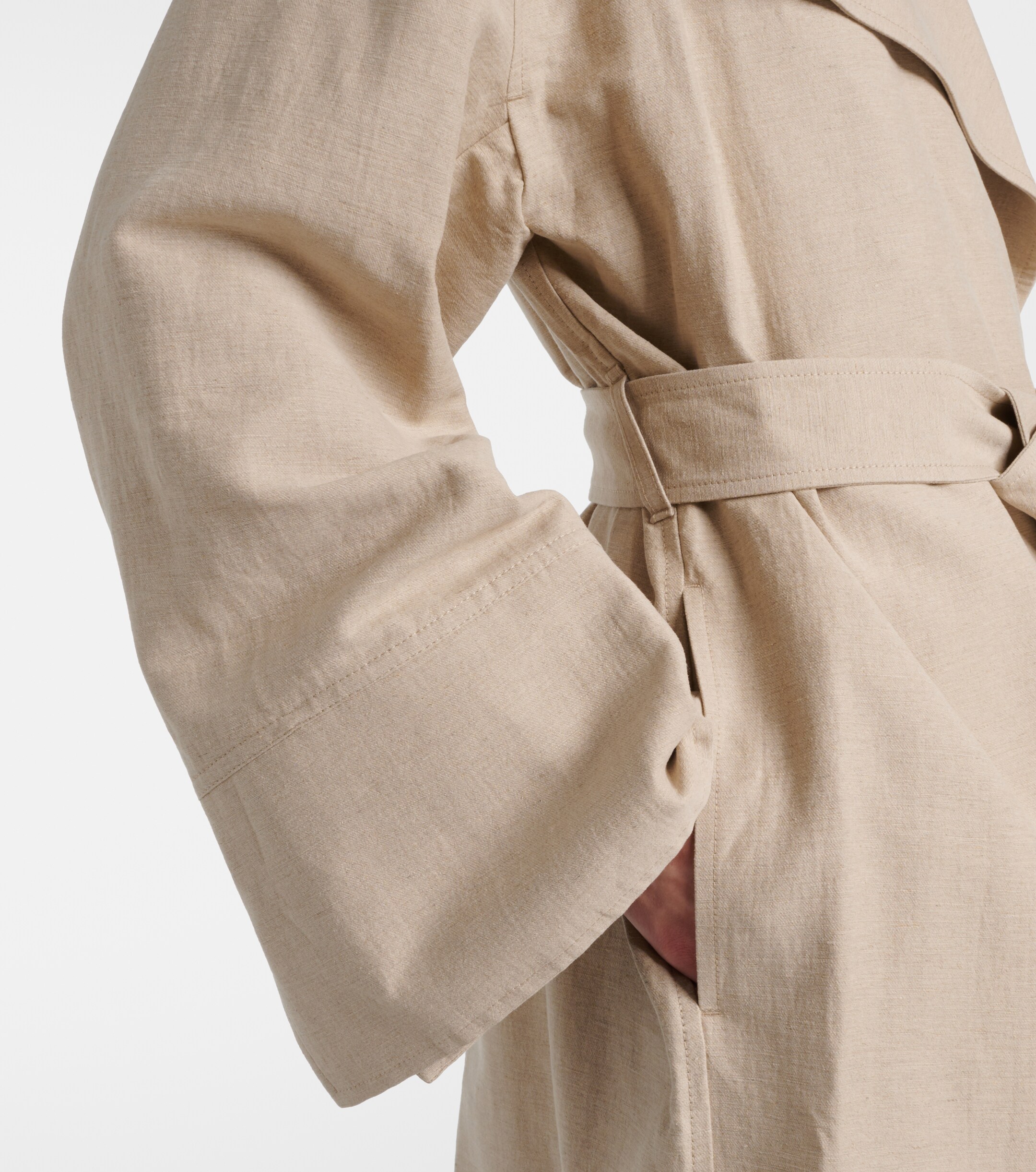 TOTEME Signature linen-blend trench coat thumbnail