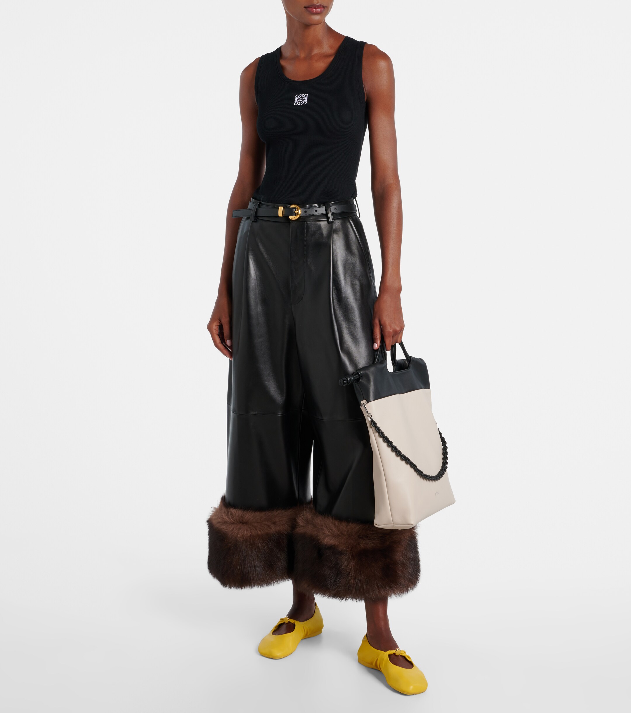 Loewe Flamenco leather clutch