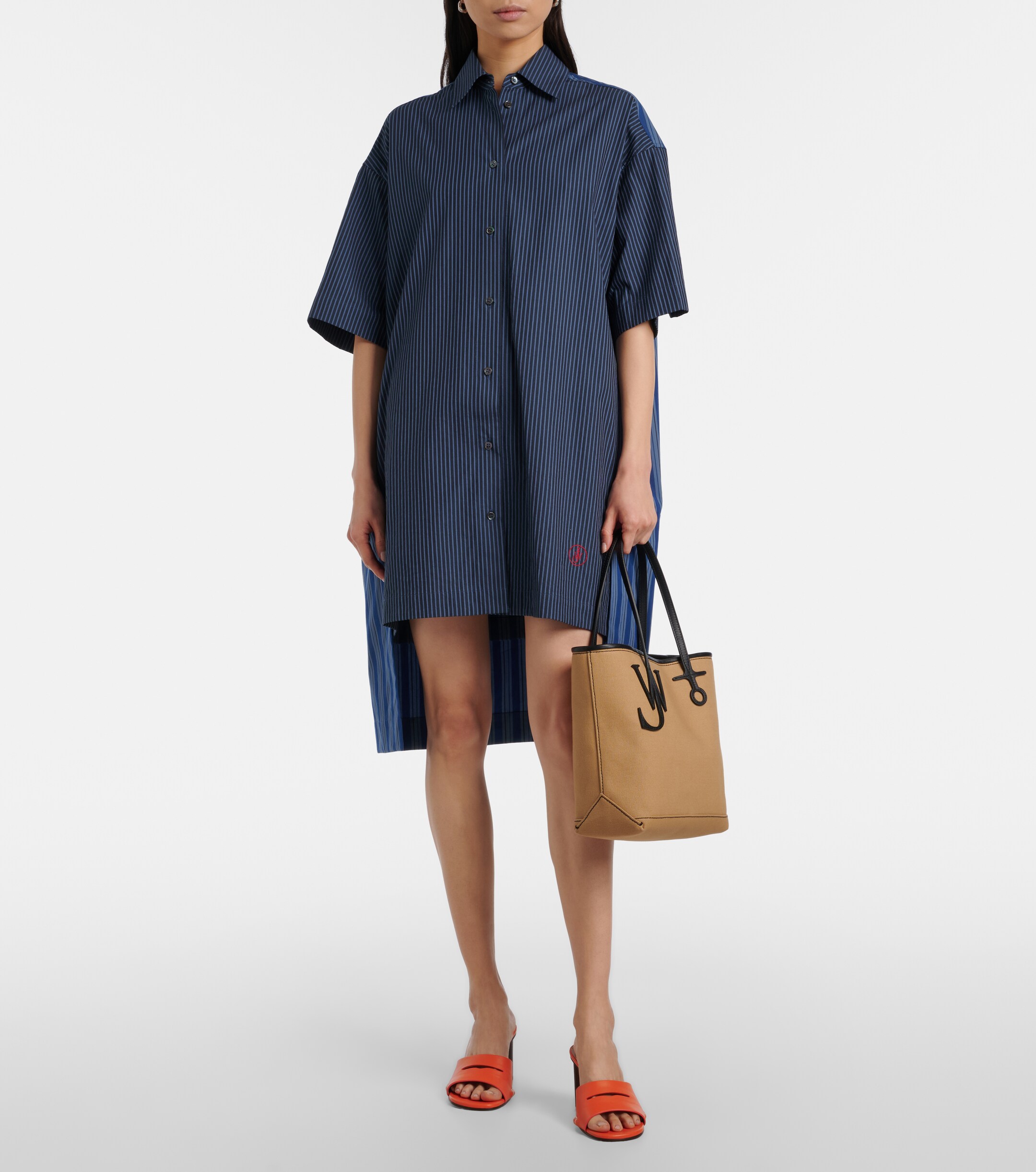 Jw Anderson Leather-trimmed canvas tote bag