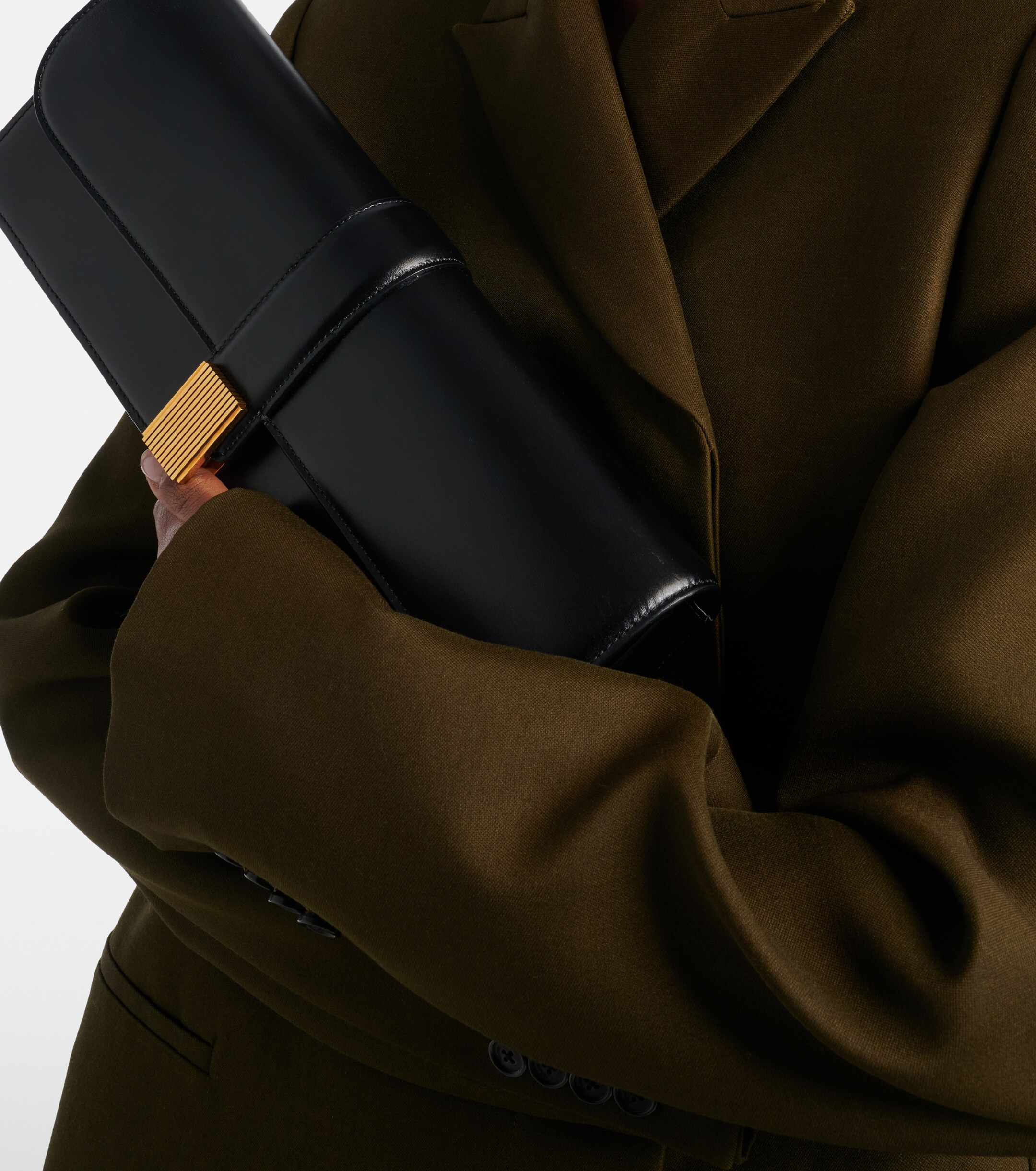 KHAITE Blake leather clutch