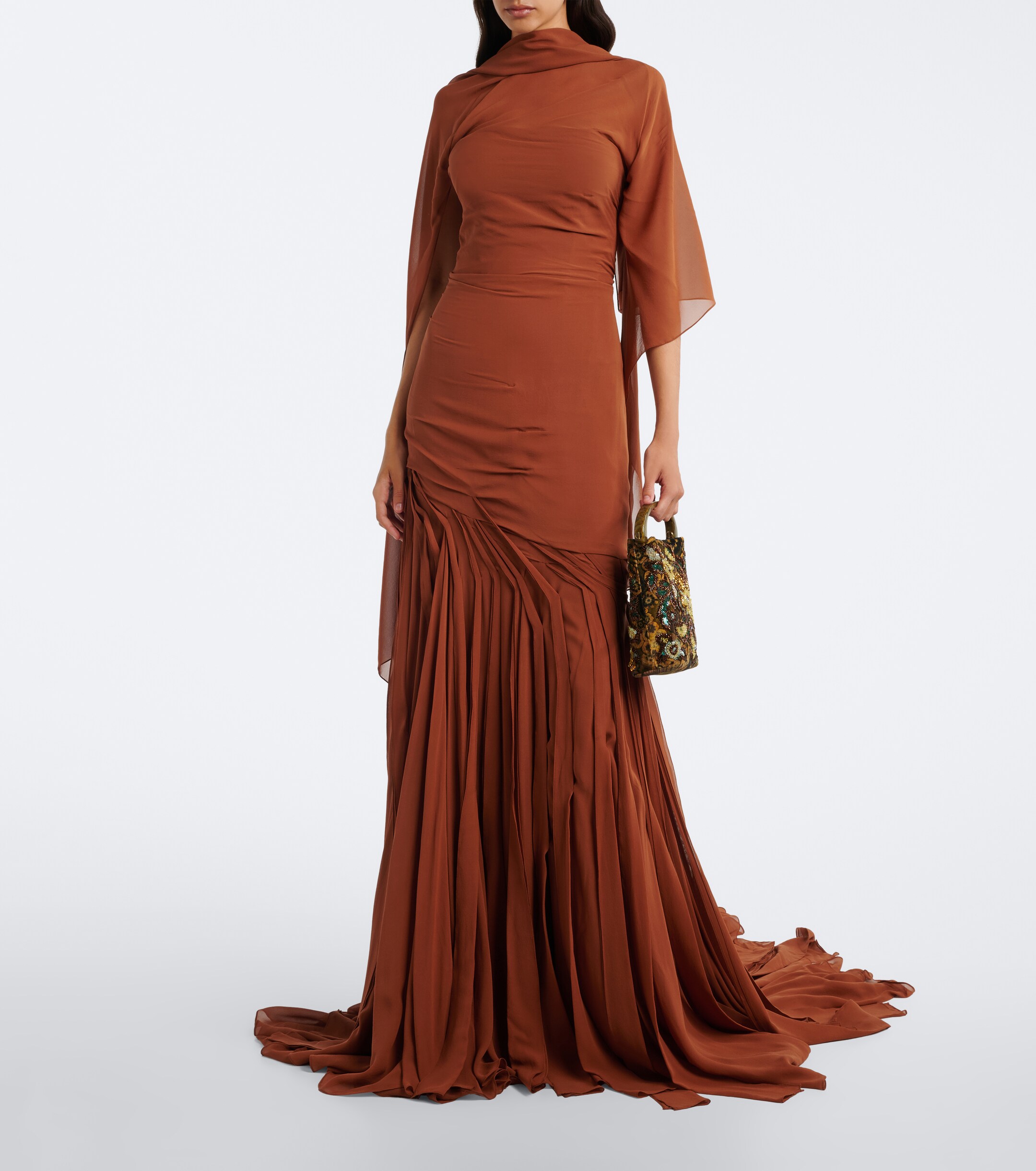 MARMAR HALIM Marmar Halim Draped georgette bustier gown