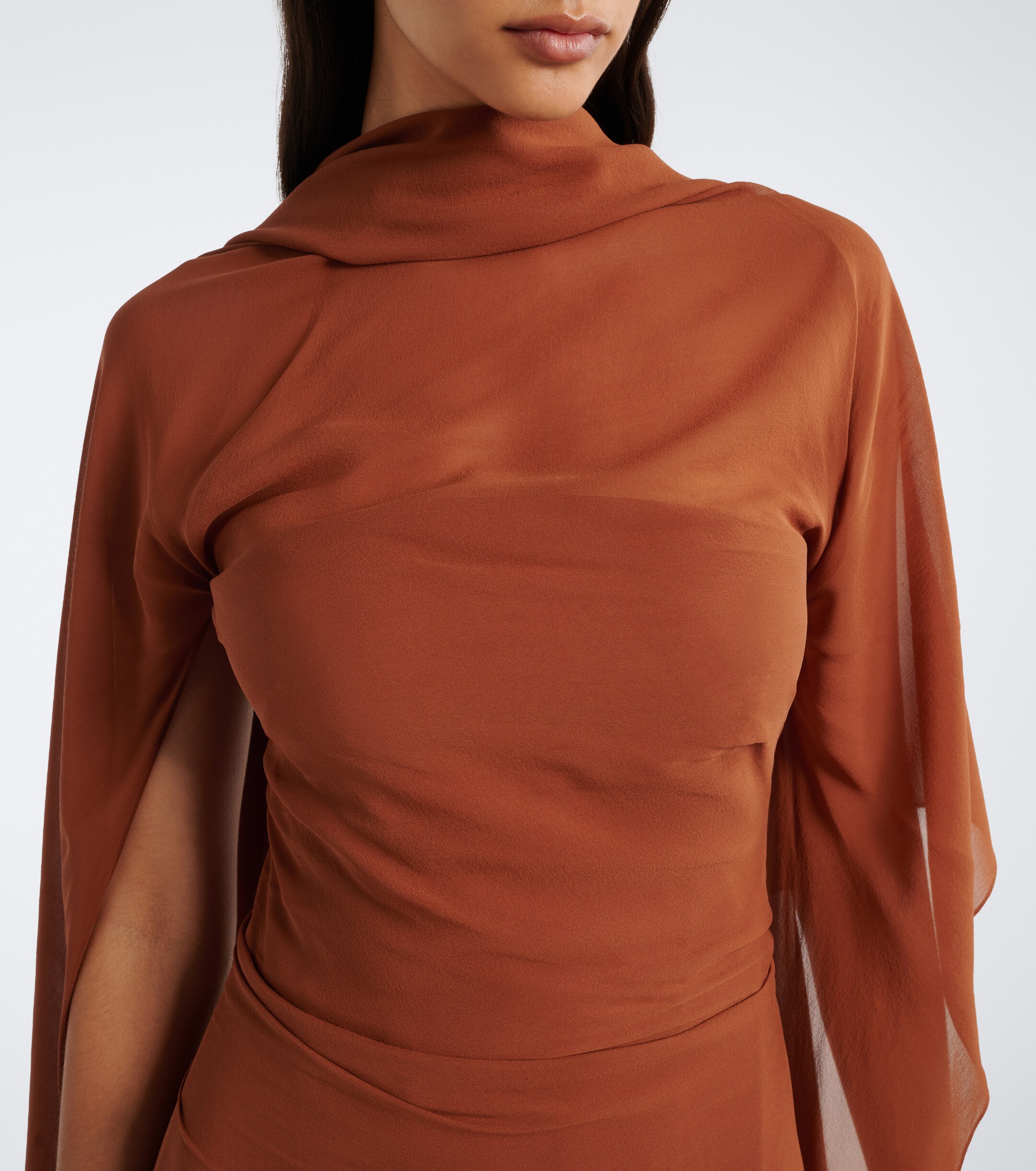MARMAR HALIM Marmar Halim Draped georgette bustier gown