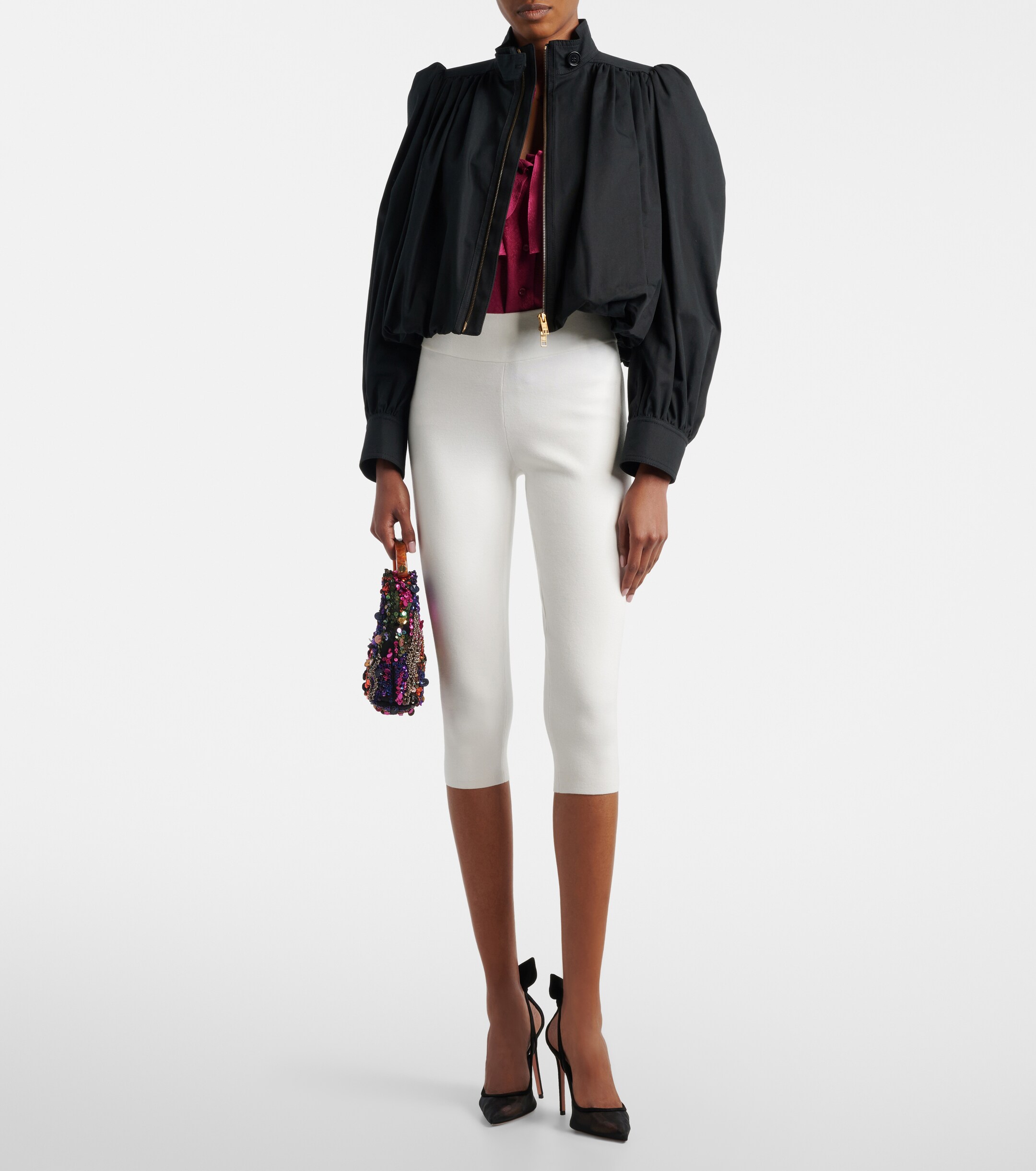 AQUAZZURA Aquazzura Bow Tie suede-trimmed mesh pumps