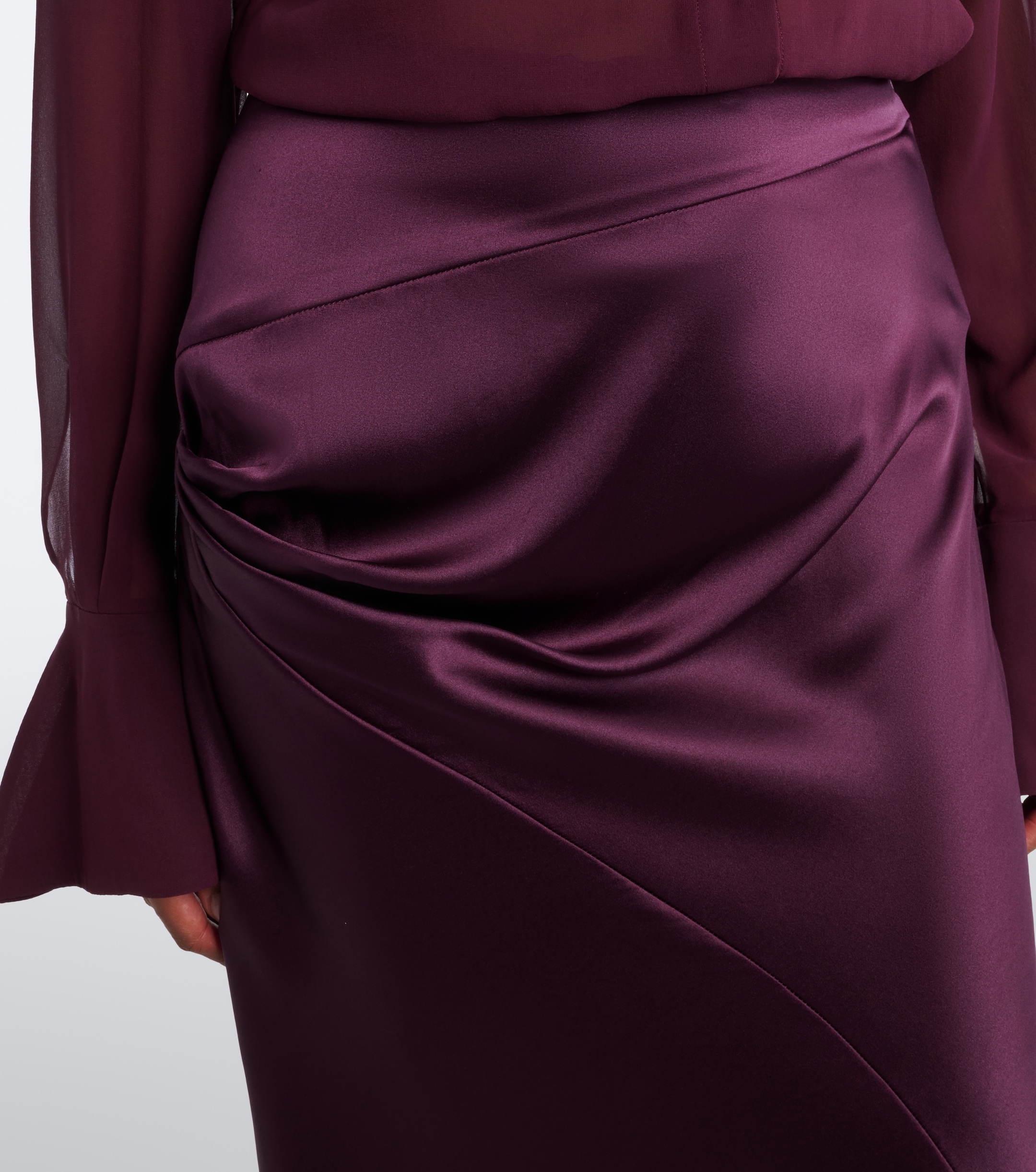 Nina Ricci Nina Ricci Silk-blend midi skirt