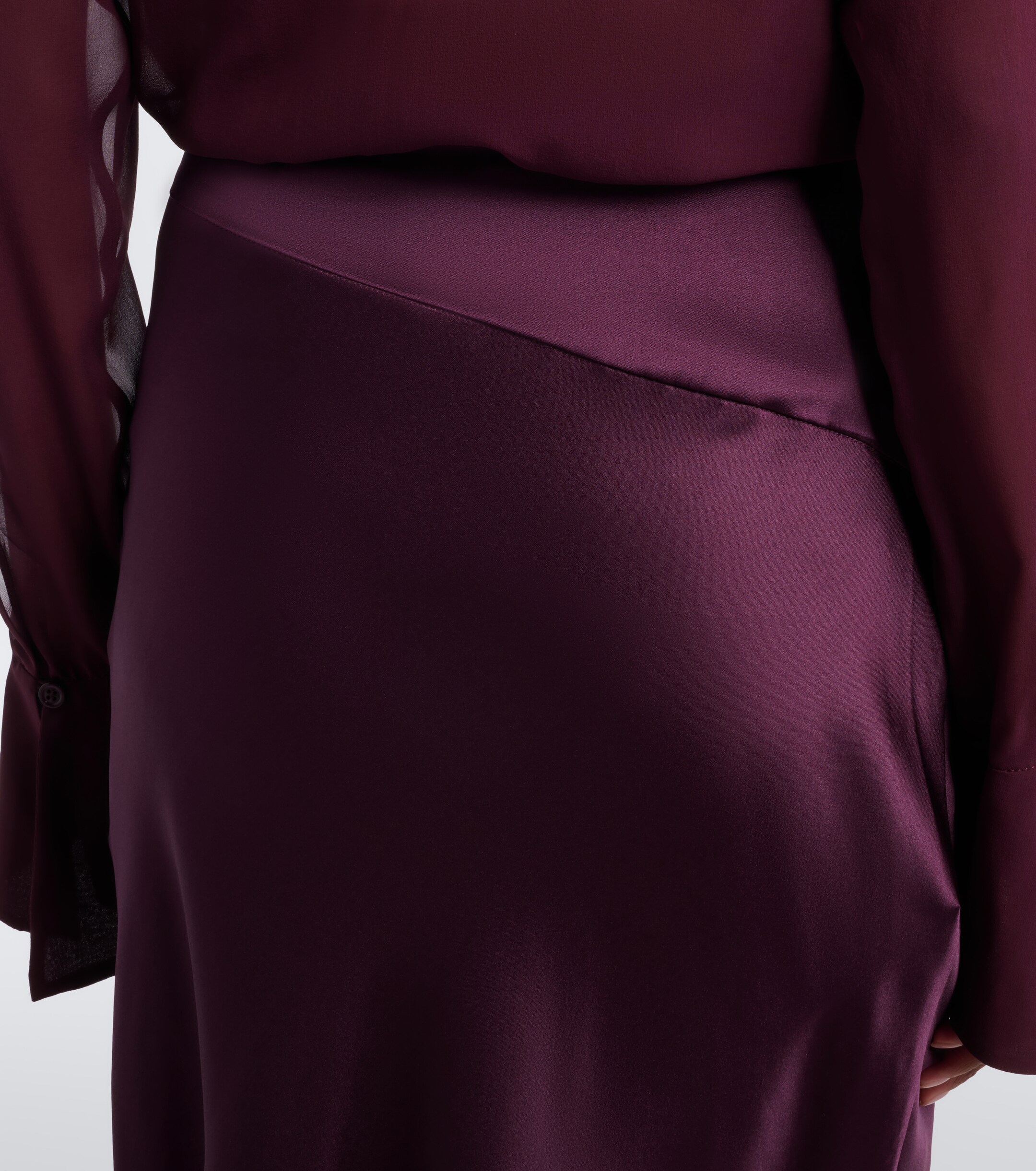 Nina Ricci Nina Ricci Silk-blend midi skirt