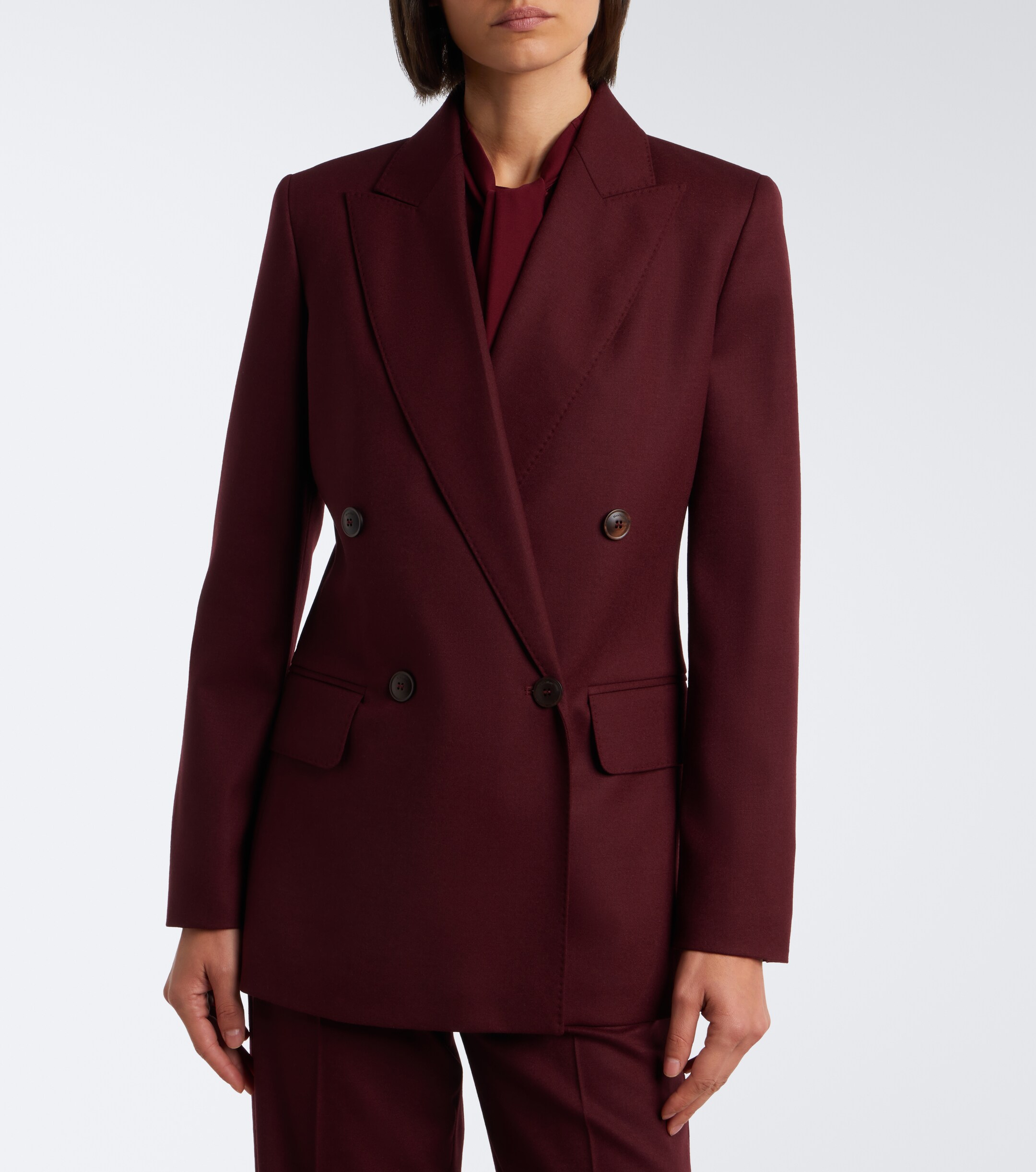 Max Mara Max Mara Double-breasted wool-blend blazer