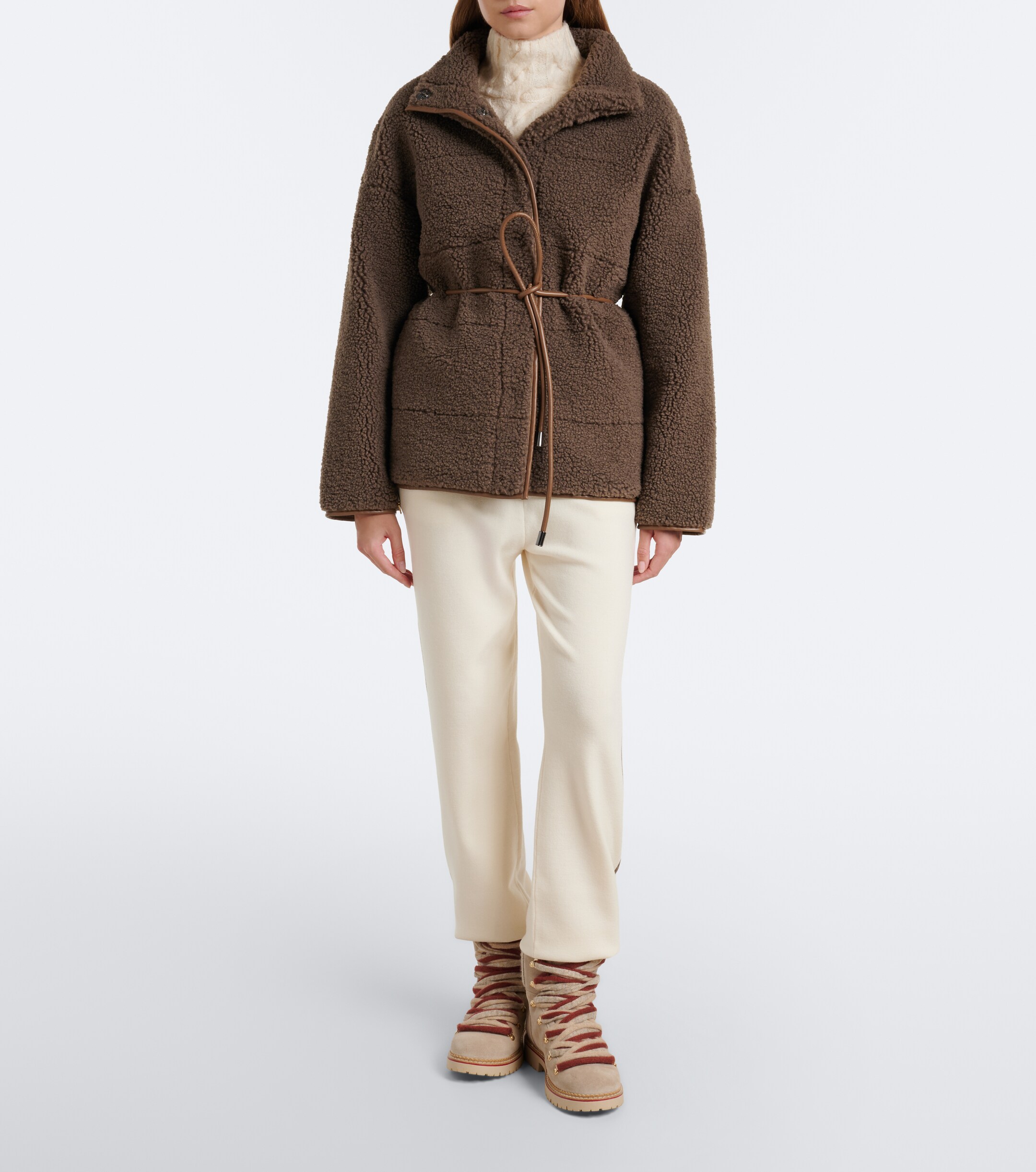 BOGNER Bogner Kimberly belted teddy jacket