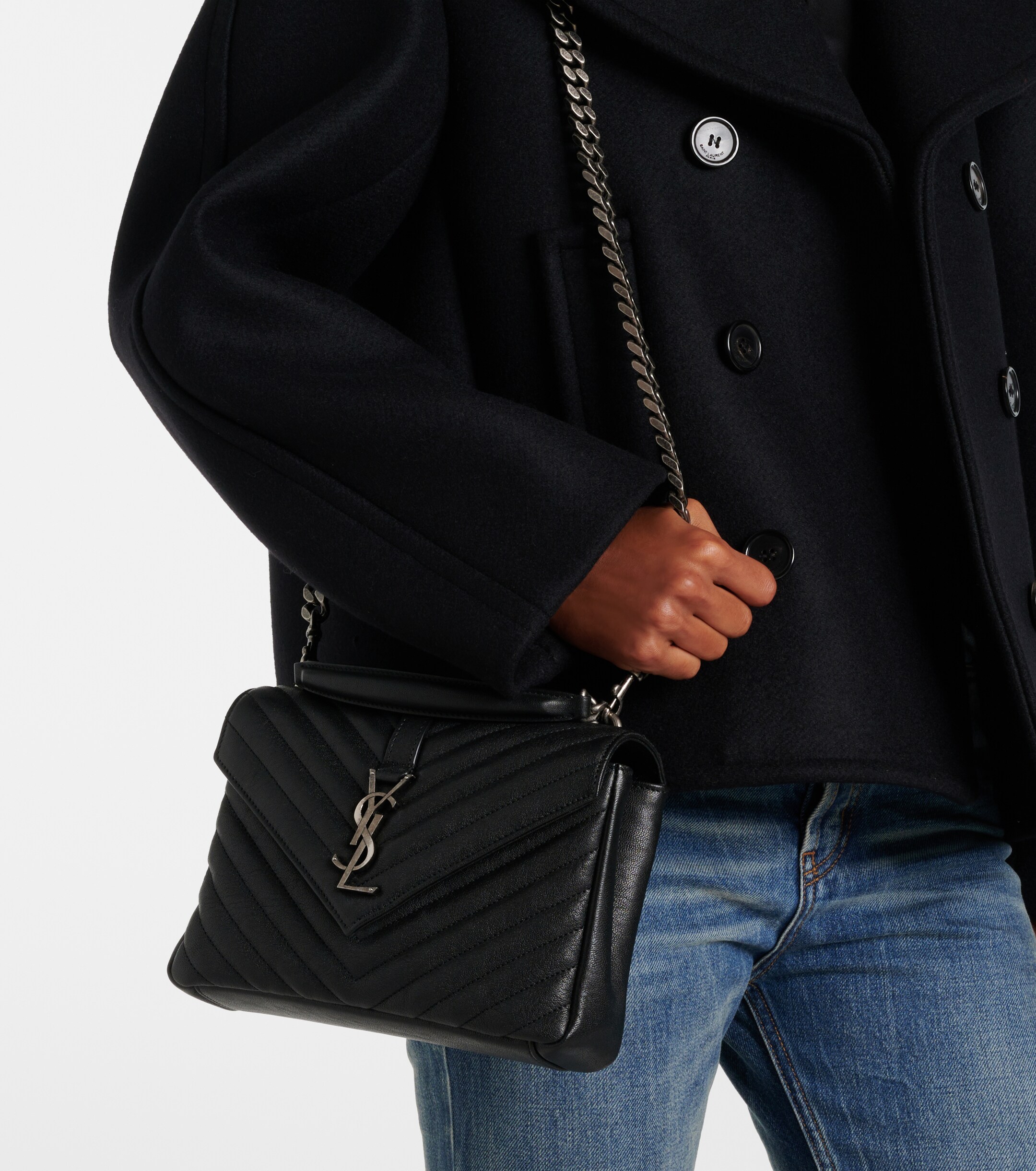 Saint Laurent Collège Medium leather shoulder bag