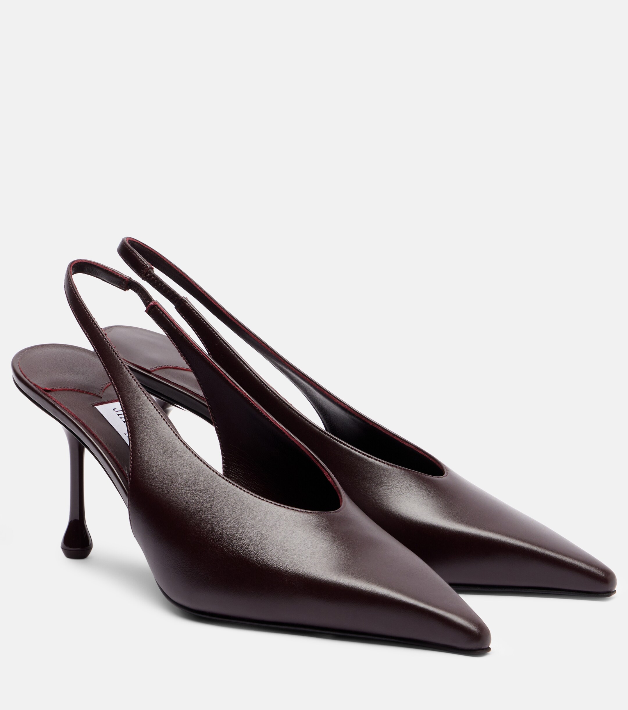 JIMMY CHOO Isa 80 leather slingback pumps