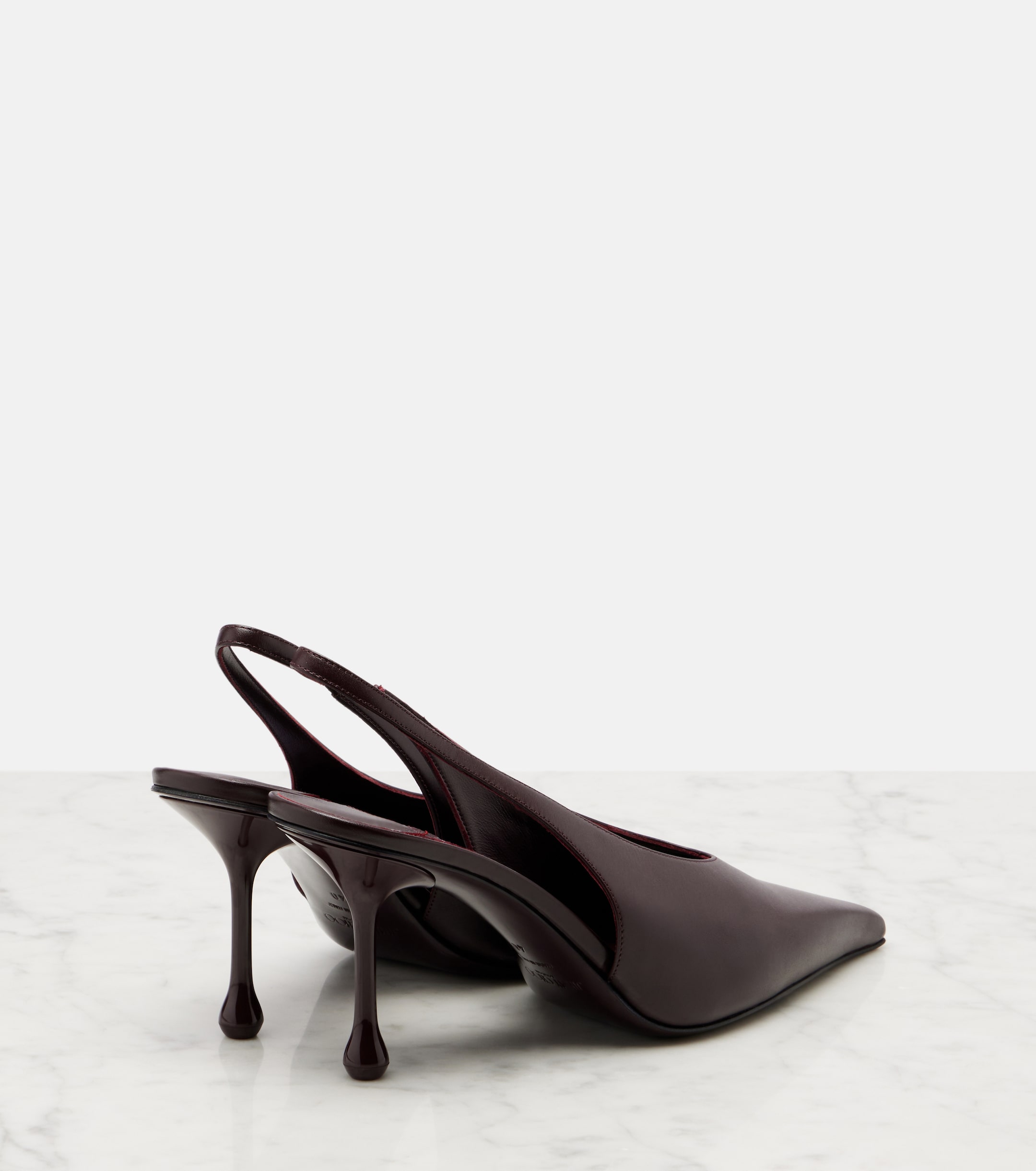 JIMMY CHOO Isa 80 leather slingback pumps
