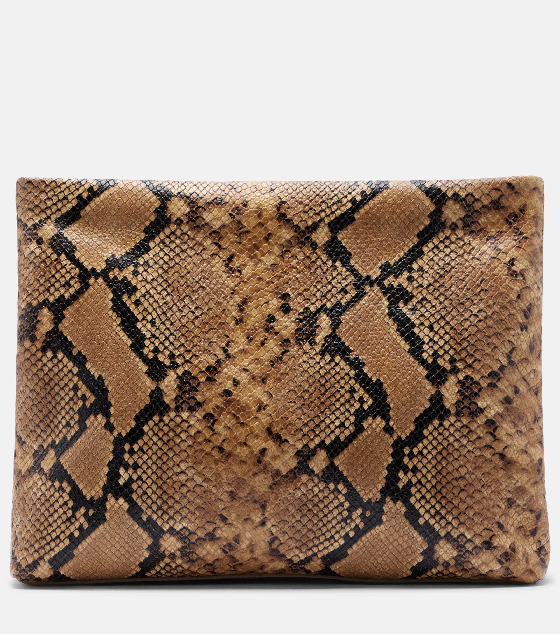 Nili Lotan Jerry Small snake-print leather clutch