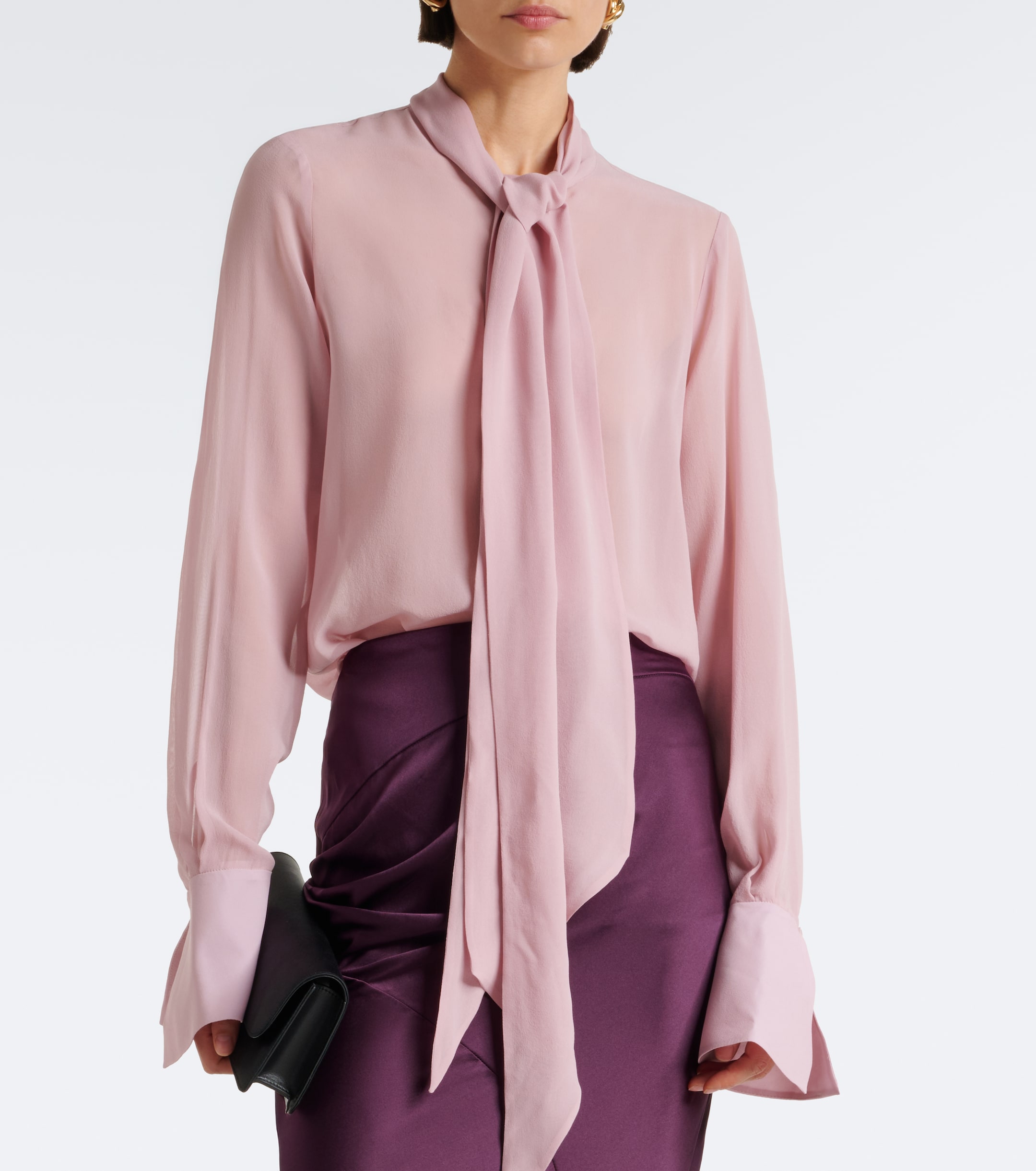Nina Ricci Nina Ricci Tie-neck silk blouse