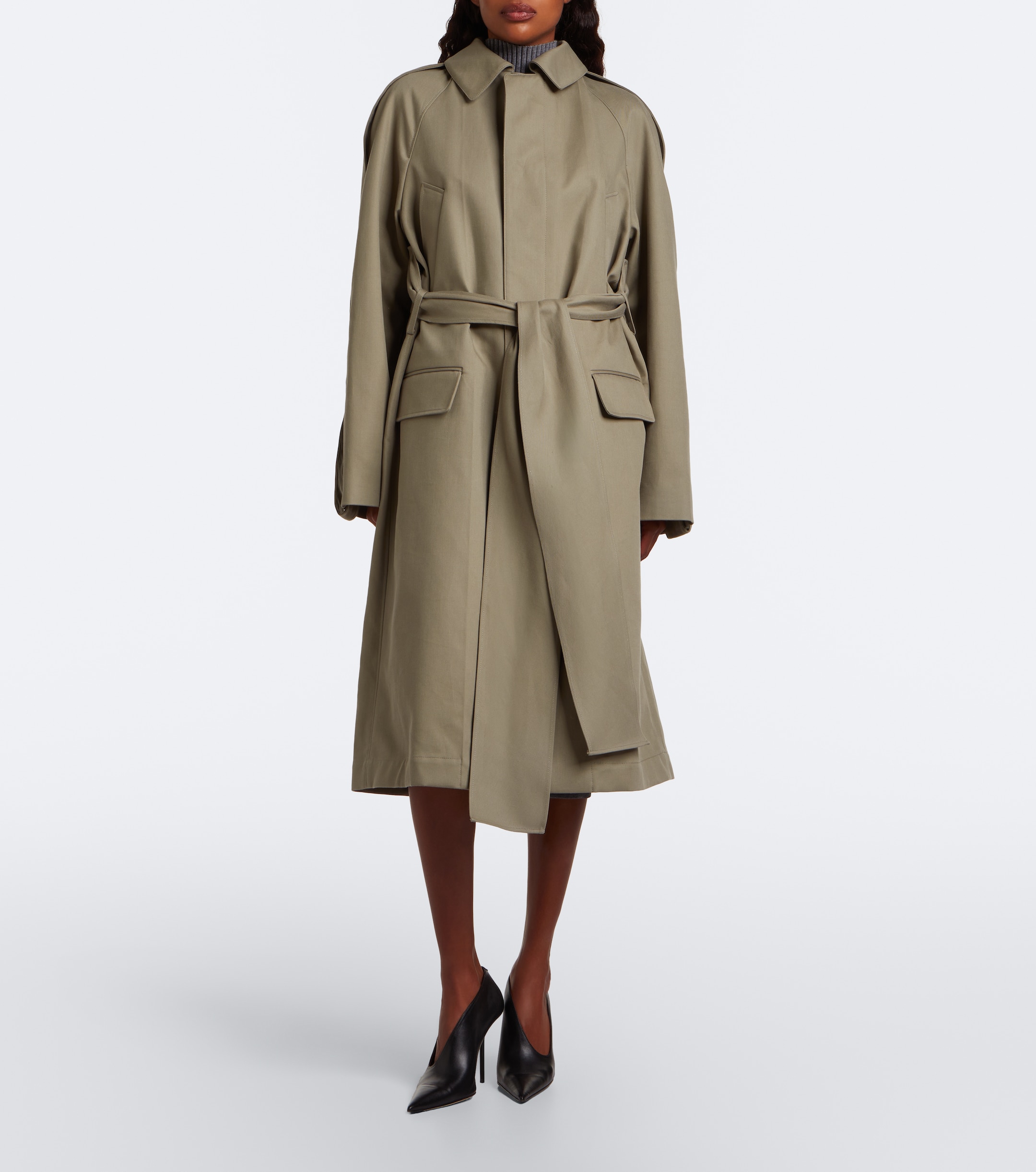 Victoria Beckham Victoria Beckham Belted cotton gabardine coat