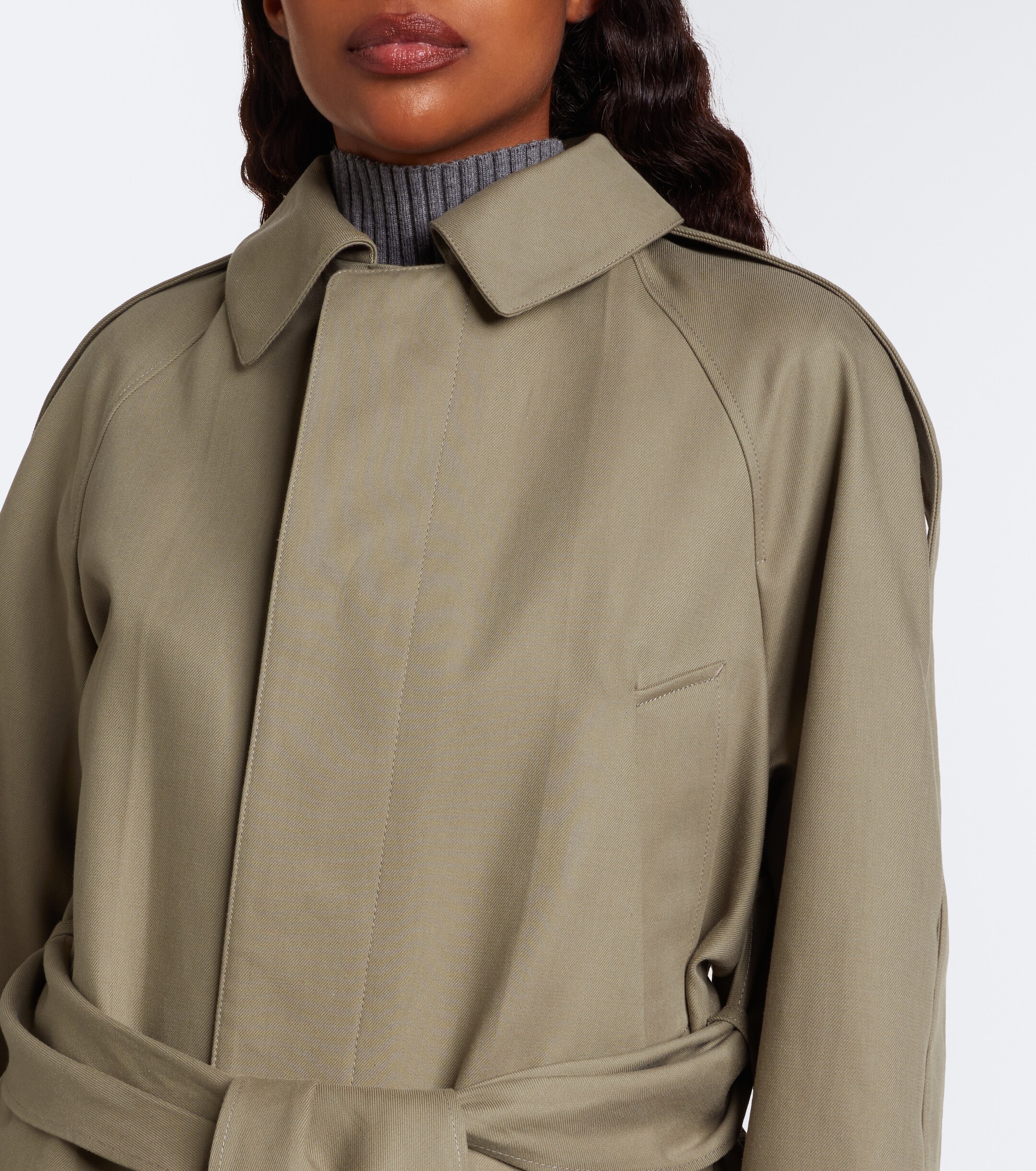 Victoria Beckham Victoria Beckham Belted cotton gabardine coat