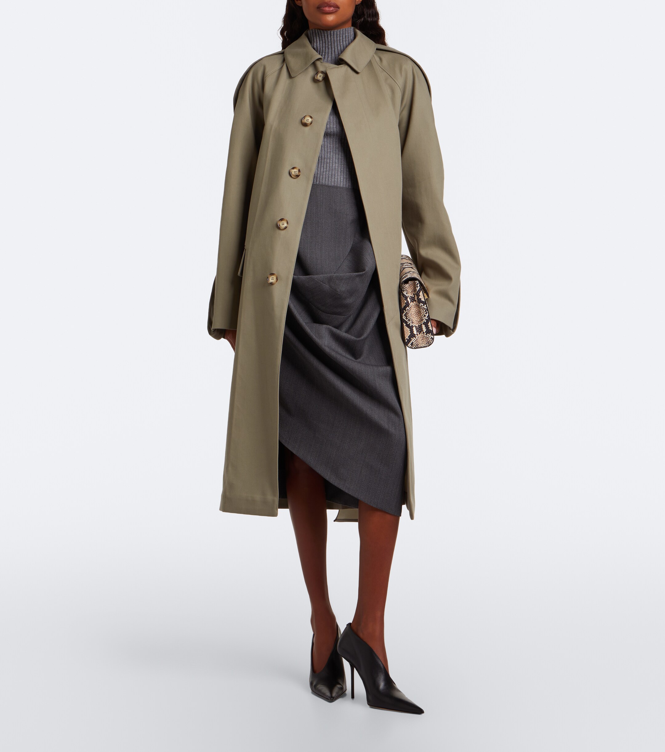 Victoria Beckham Victoria Beckham Belted cotton gabardine coat