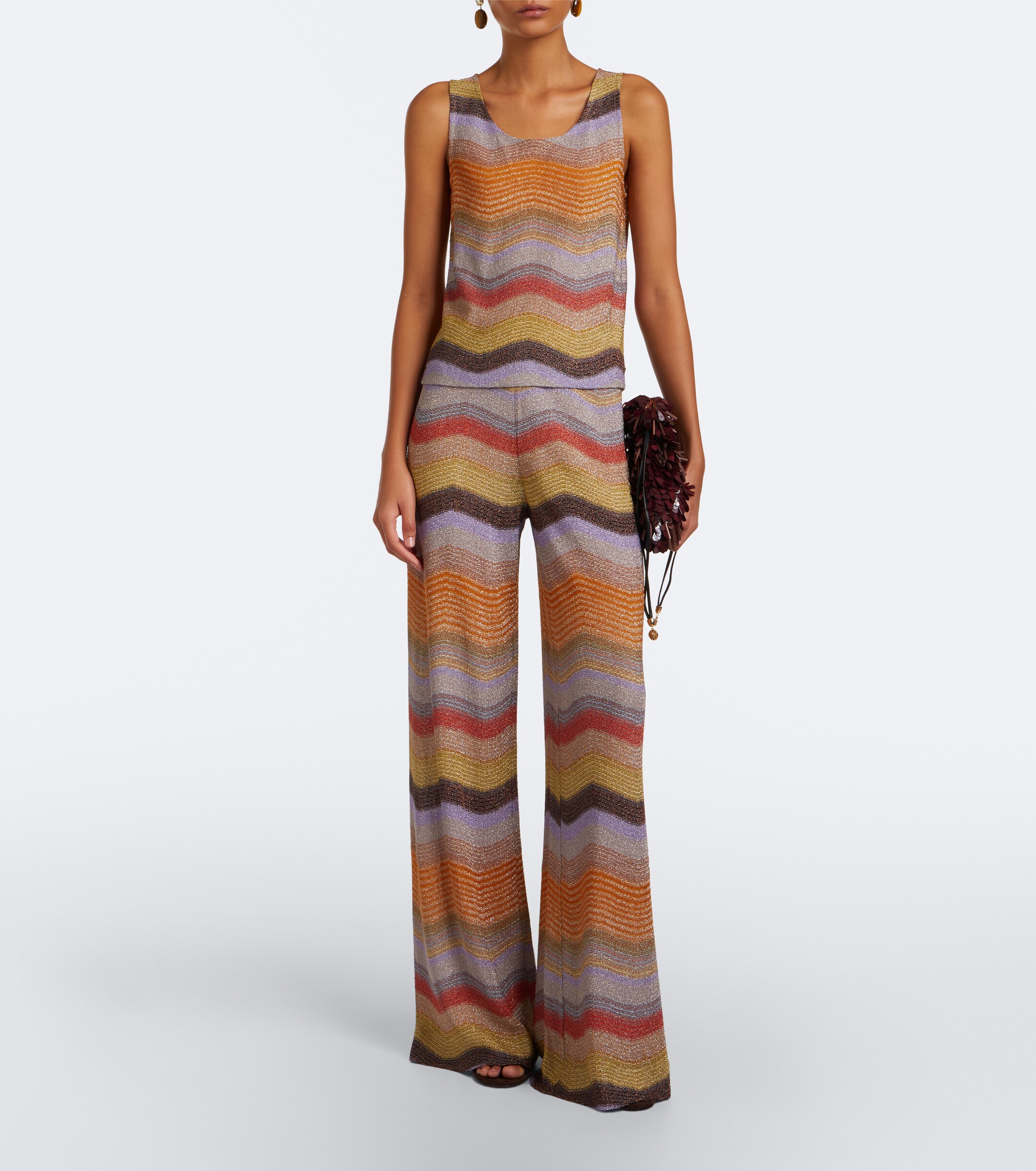 Missoni Missoni Wave lamé wide-leg pants