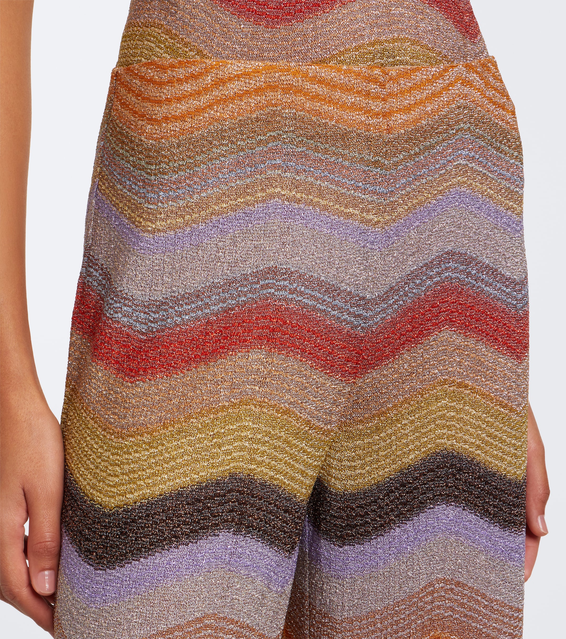 Missoni Missoni Wave lamé wide-leg pants