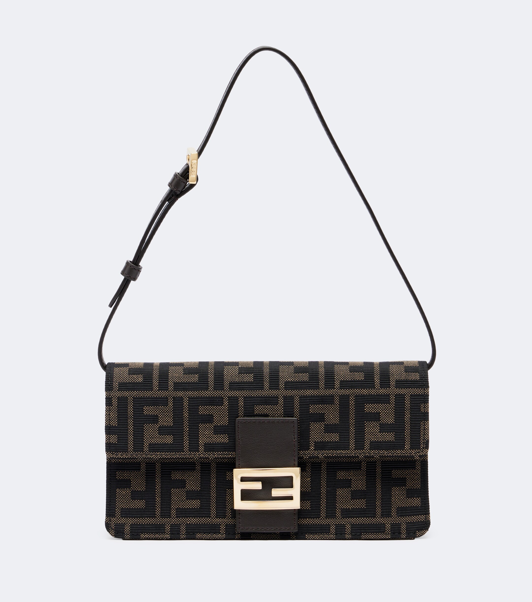 Fendi Tube jacquard canvas wallet on chain