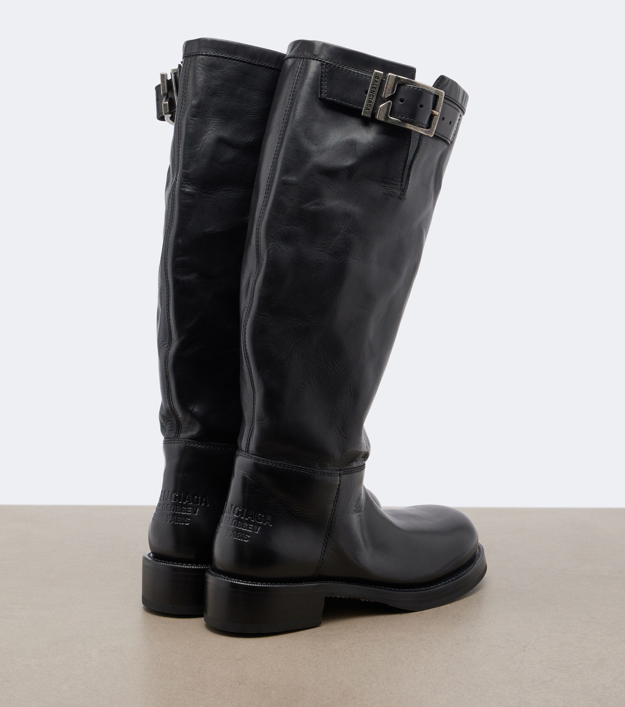 Balenciaga Balenciaga Leather biker boots