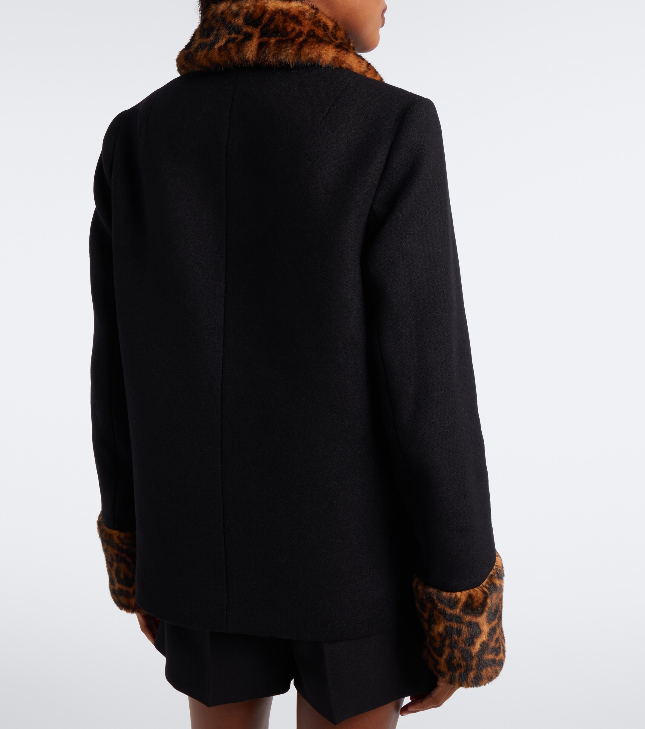 RIXO Rixo Aldith leopard-print wool-blend jacket