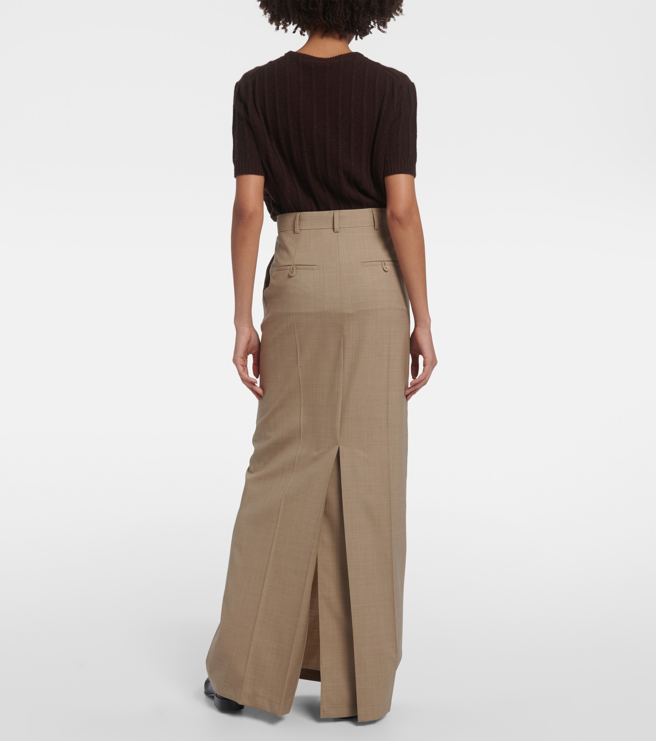 Max Mara Circe virgin wool maxi skirt