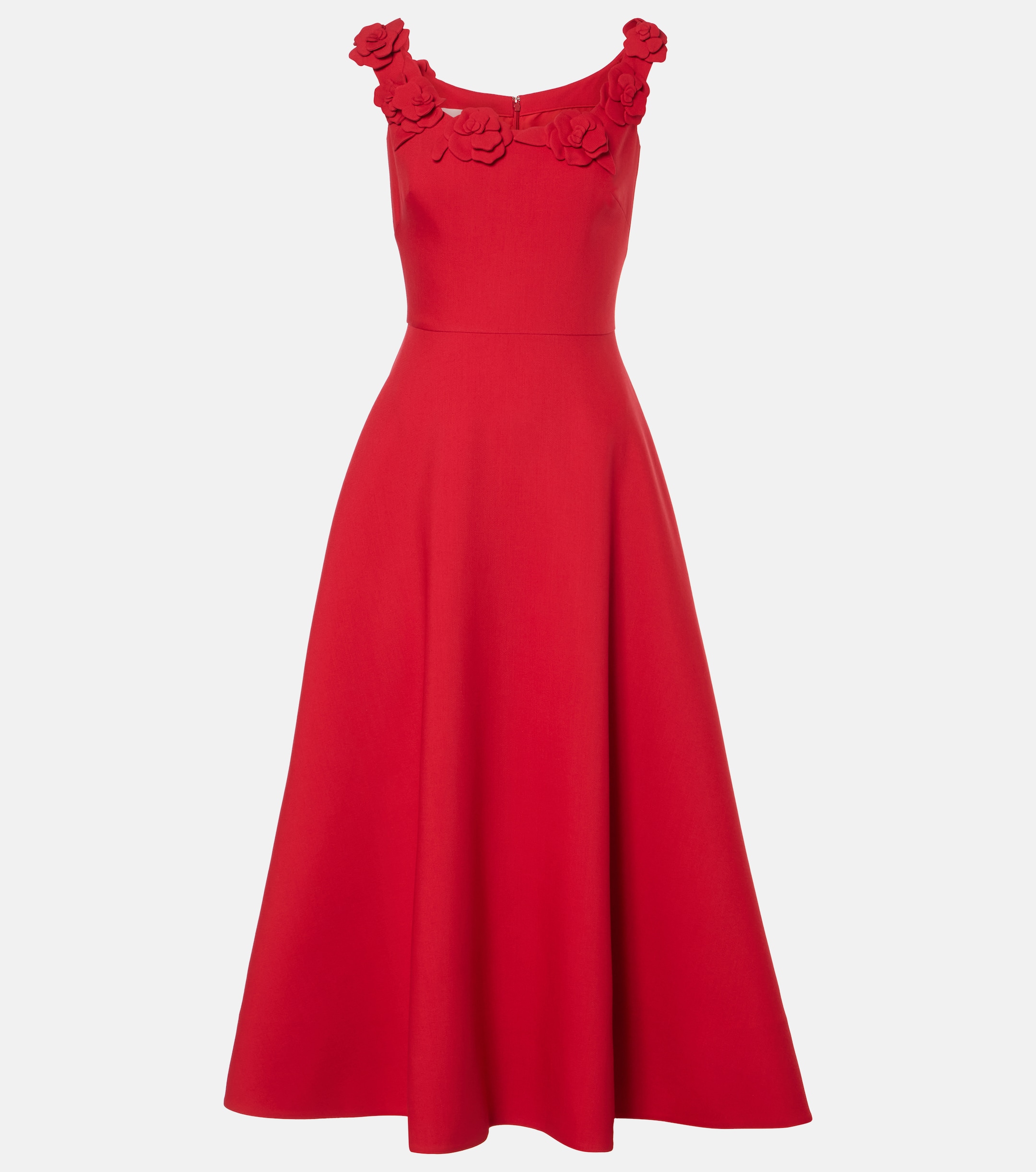 Valentino Crepe Couture floral midi dress thumbnail