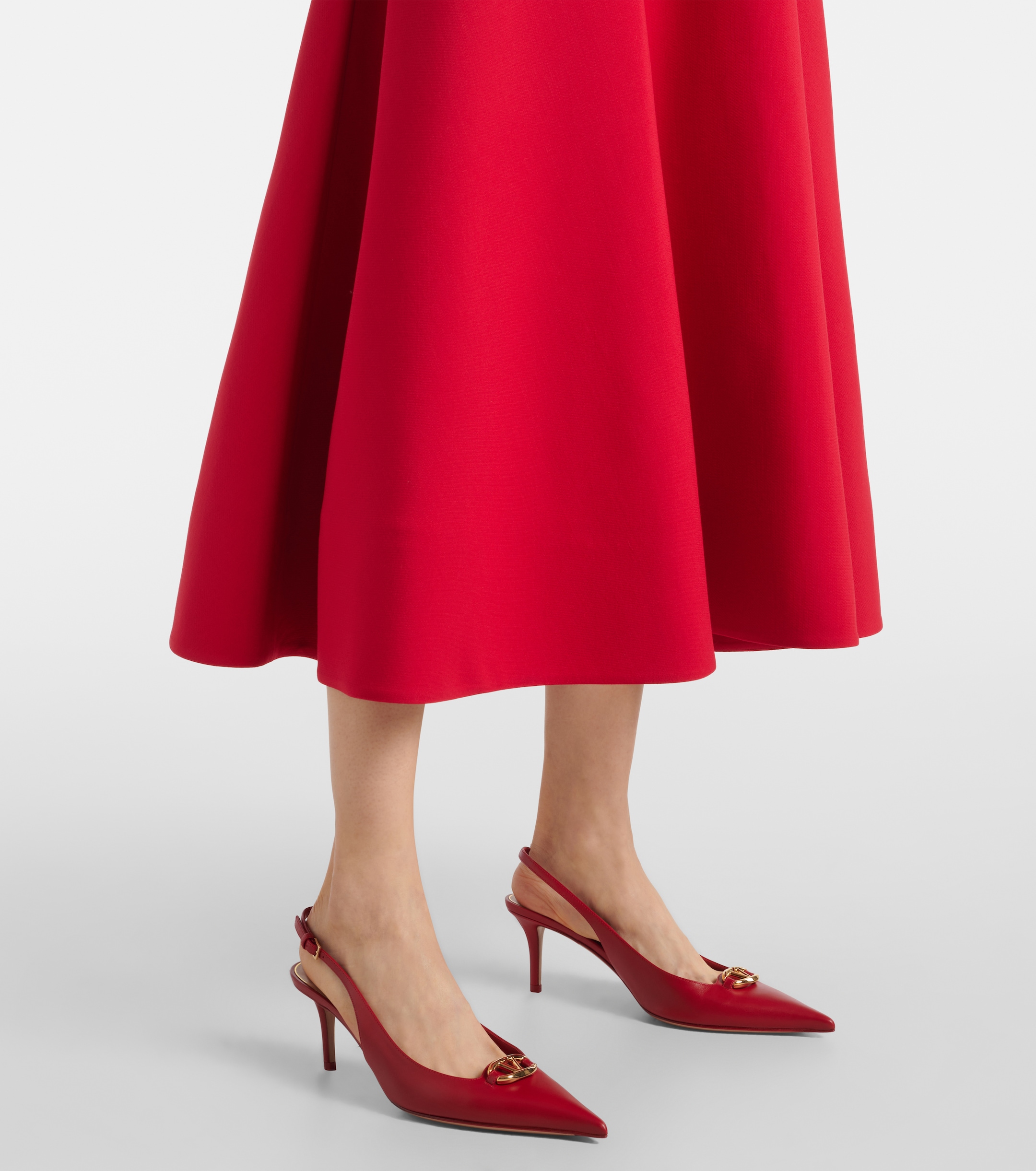 Valentino Crepe Couture floral midi dress thumbnail