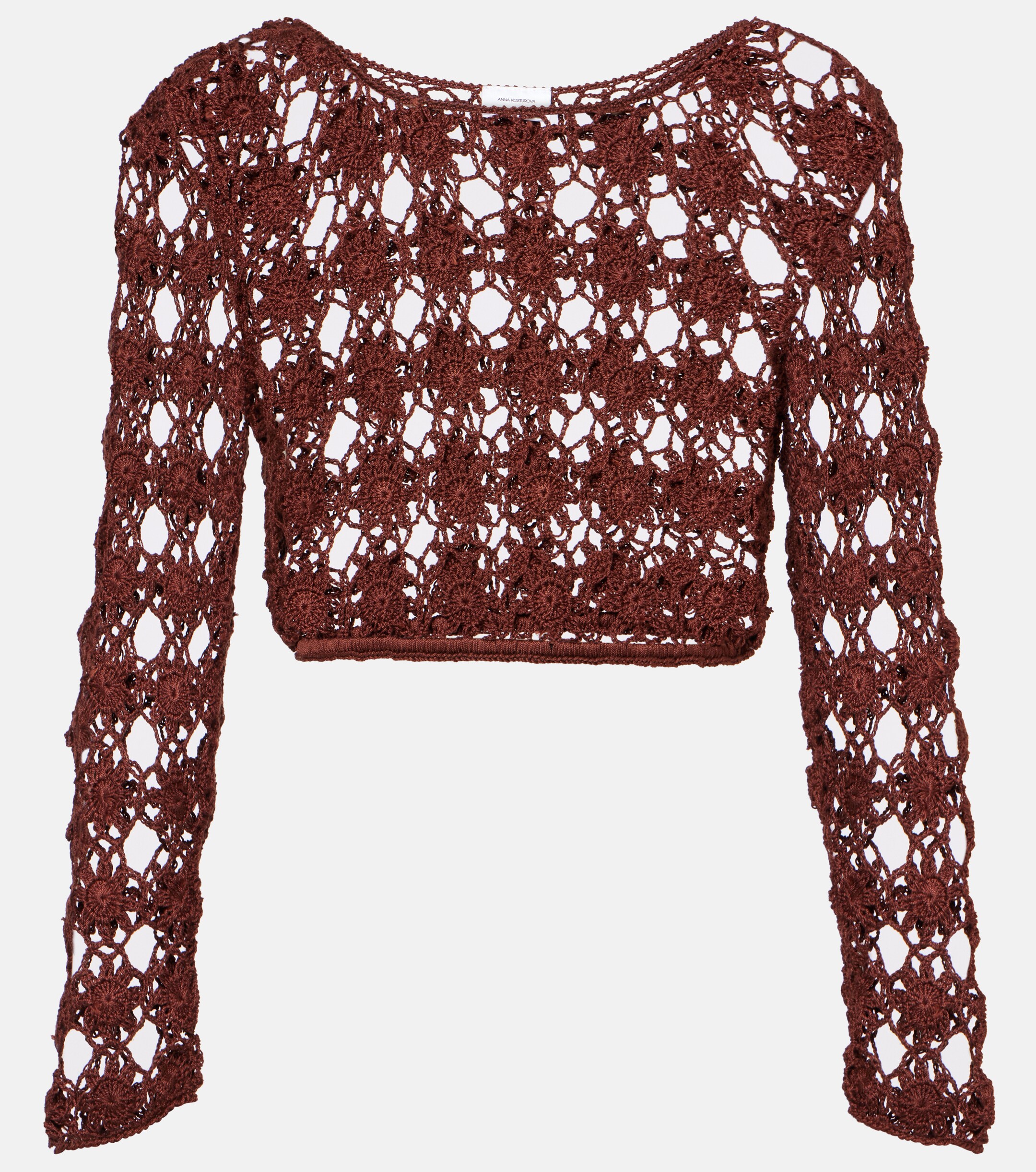 Anna Kosturova Anna Kosturova Bella crochet cotton crop top