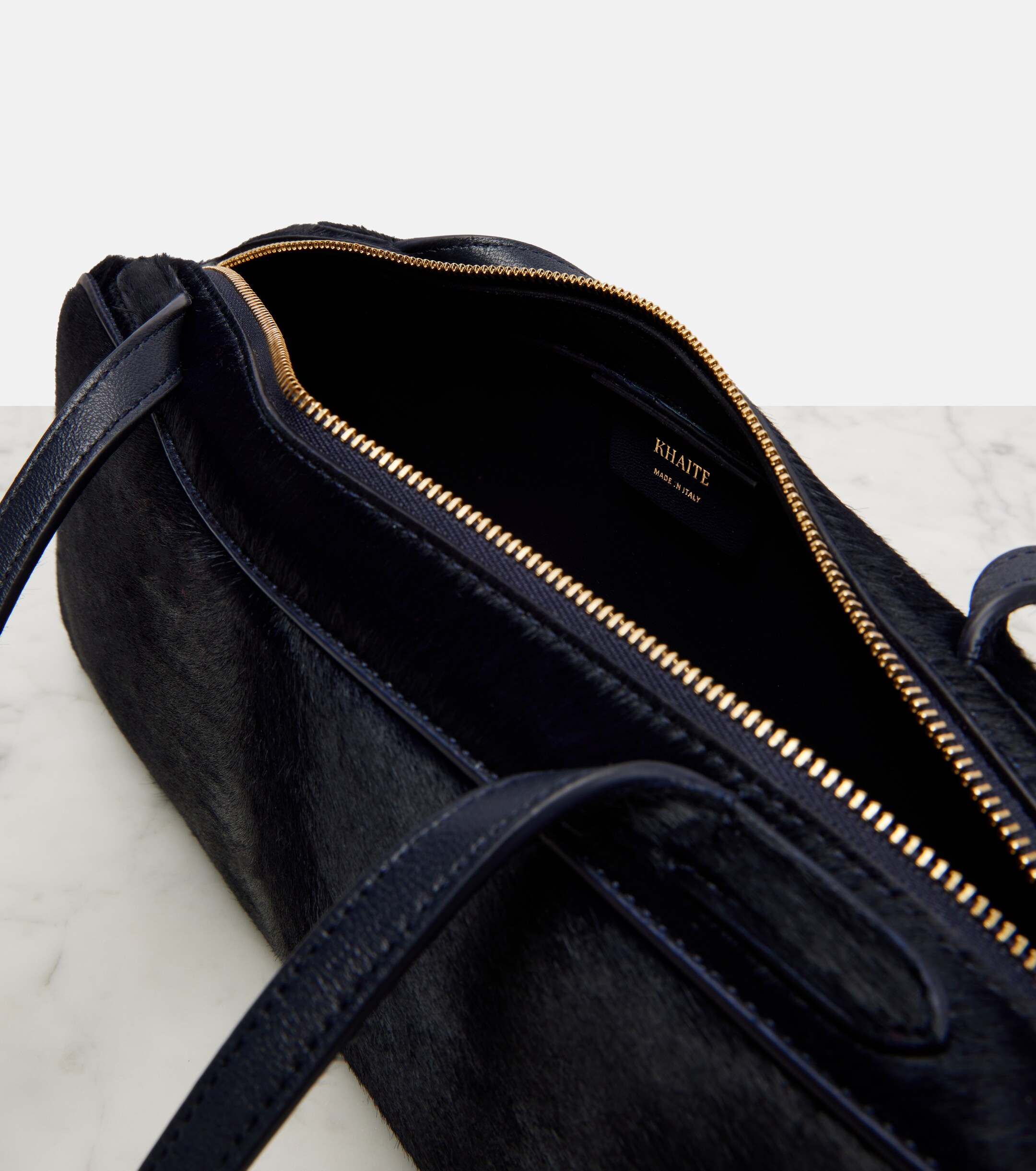 KHAITE Simona calf hair shoulder bag