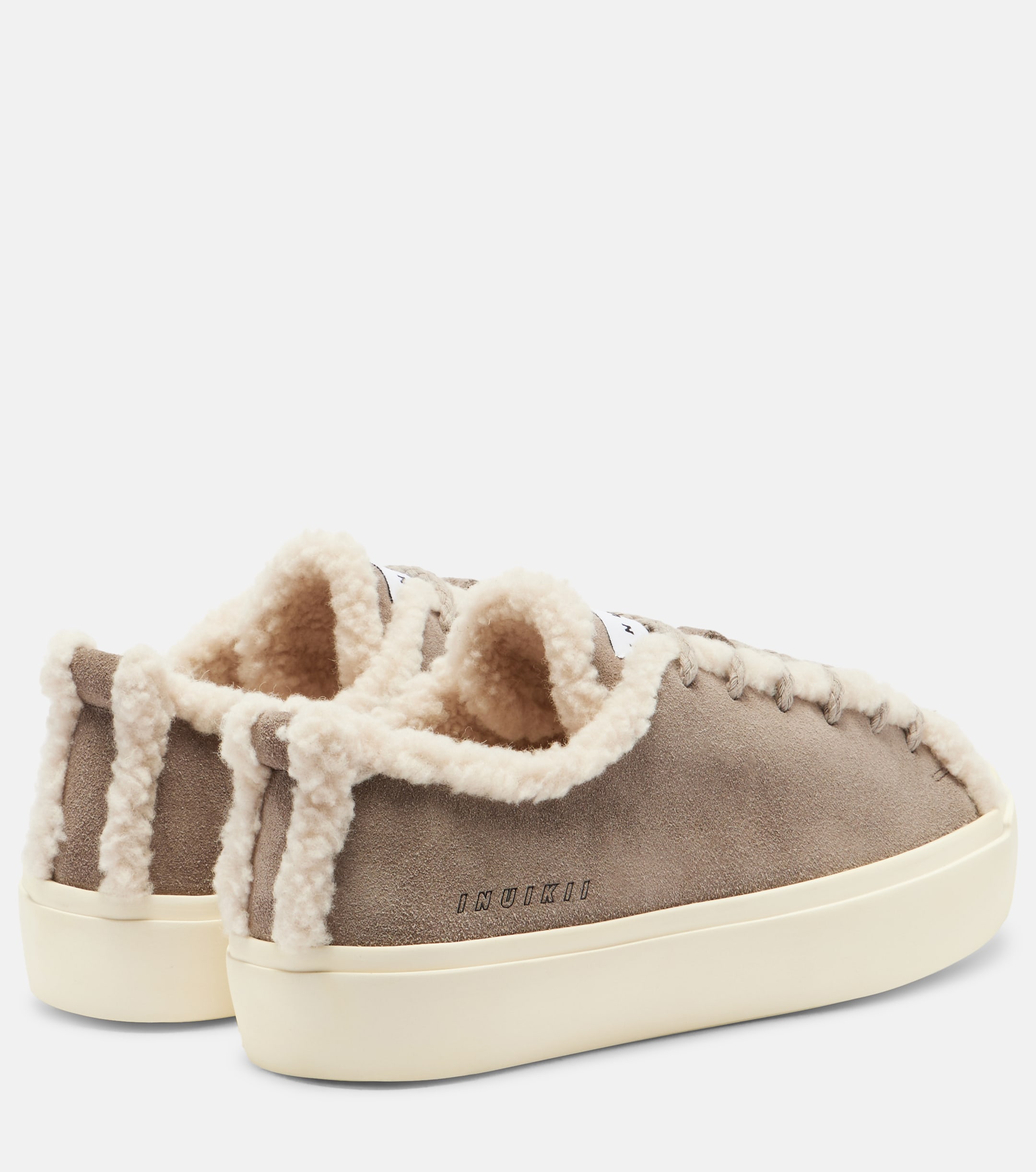 Inuikii Shearling-trimmed suede low-top sneakers thumbnail