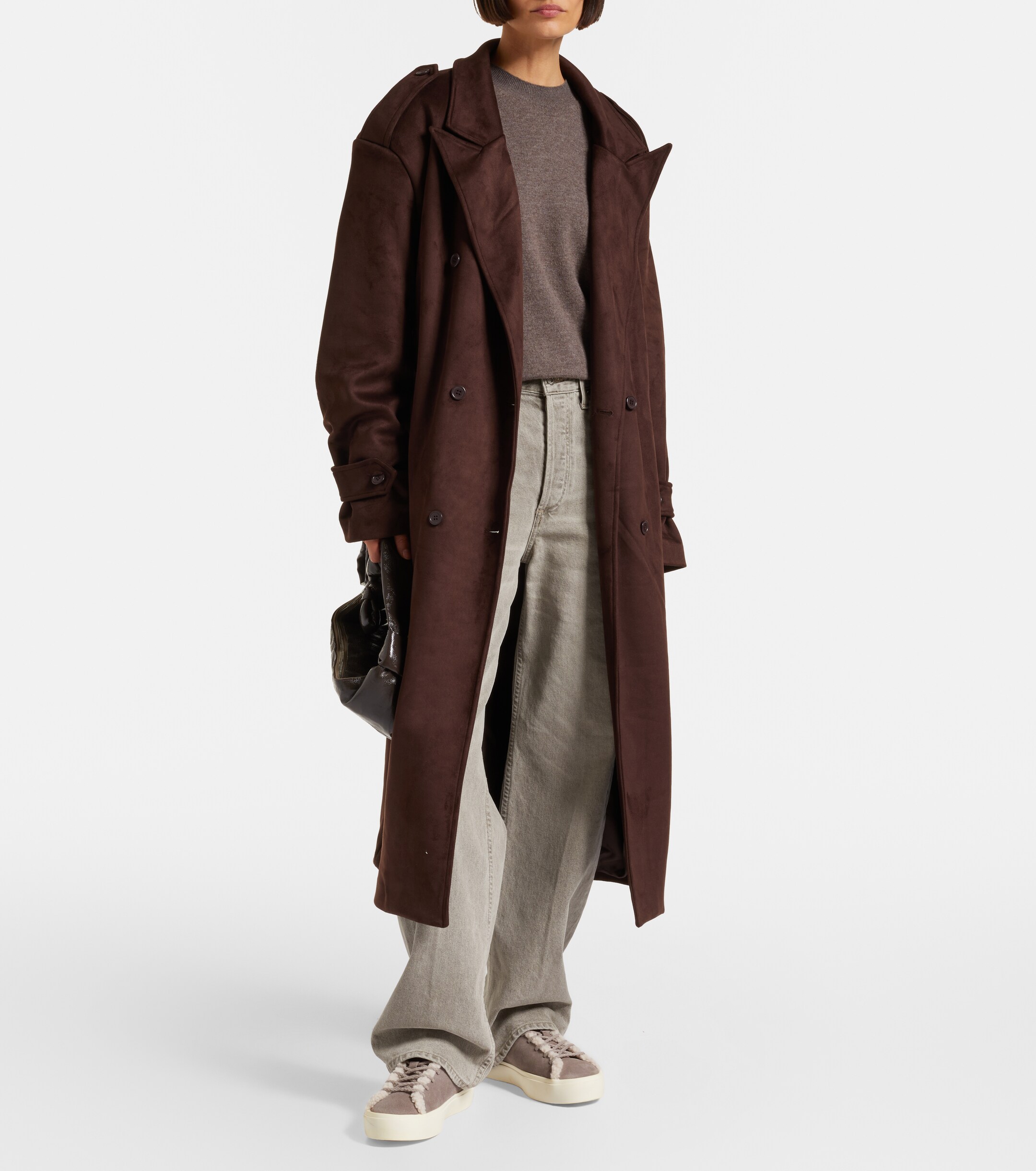 Inuikii Shearling-trimmed suede low-top sneakers thumbnail