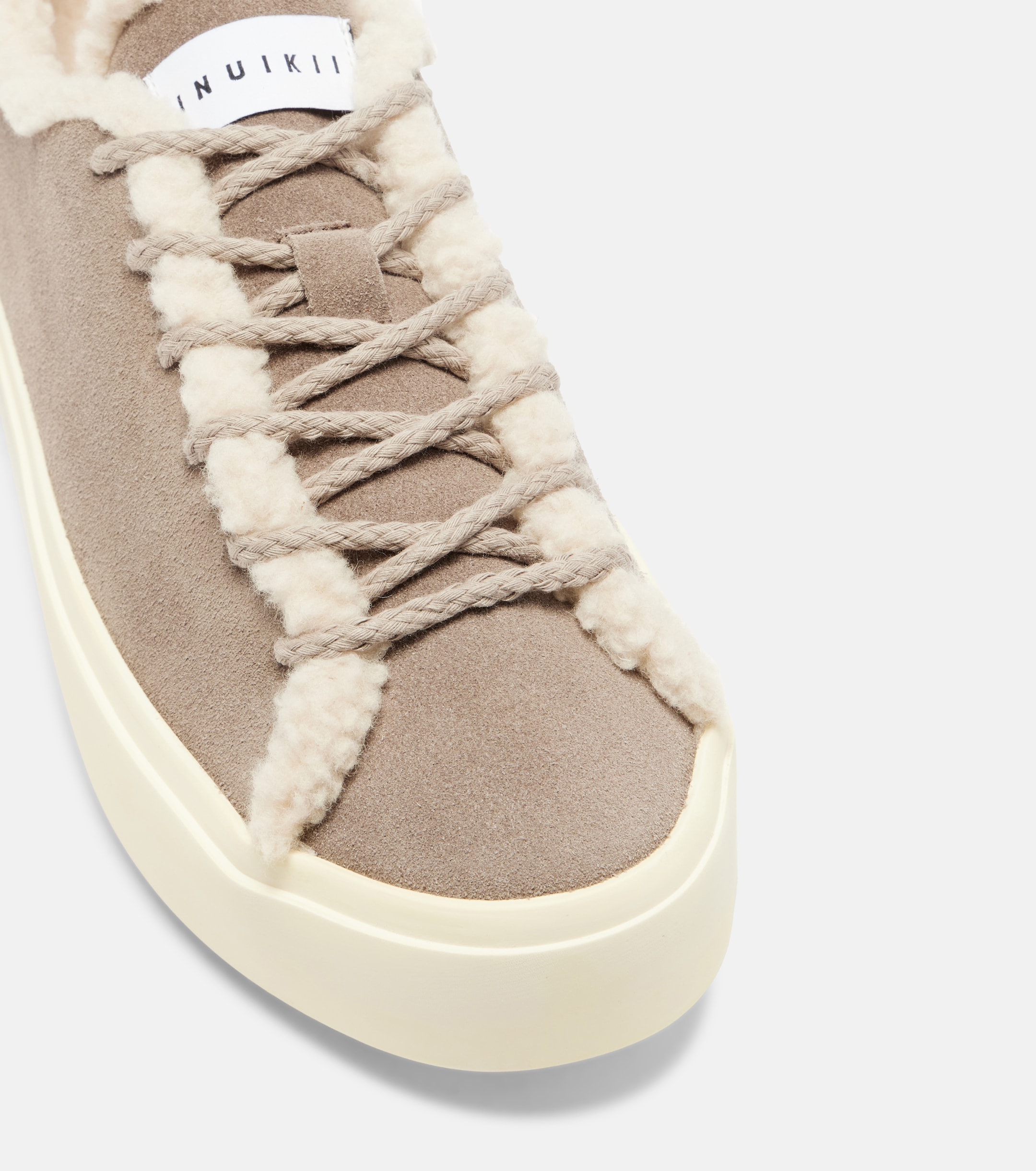 Inuikii Shearling-trimmed suede low-top sneakers thumbnail