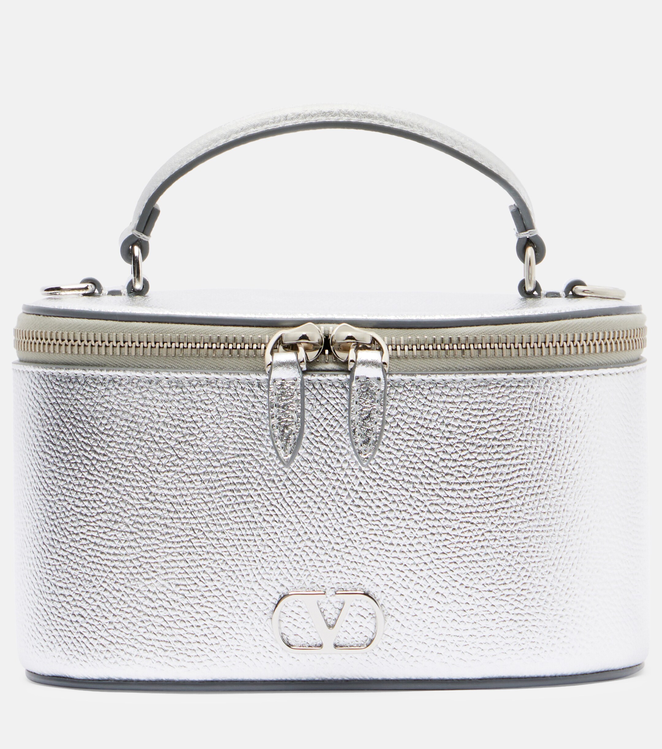 Valentino Garavani VLogo Mini metallic leather vanity bag