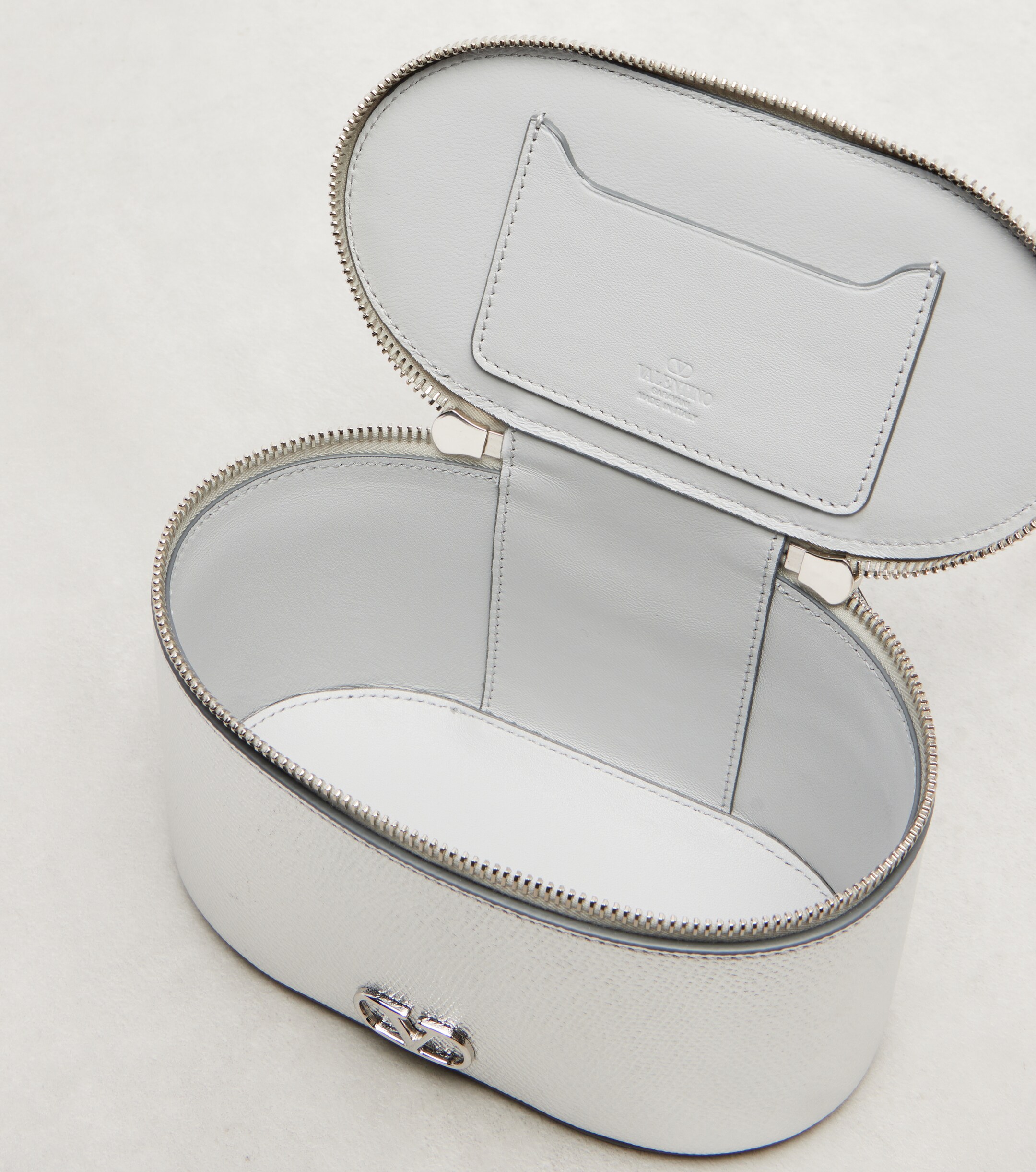 Valentino Garavani VLogo Mini metallic leather vanity bag thumbnail