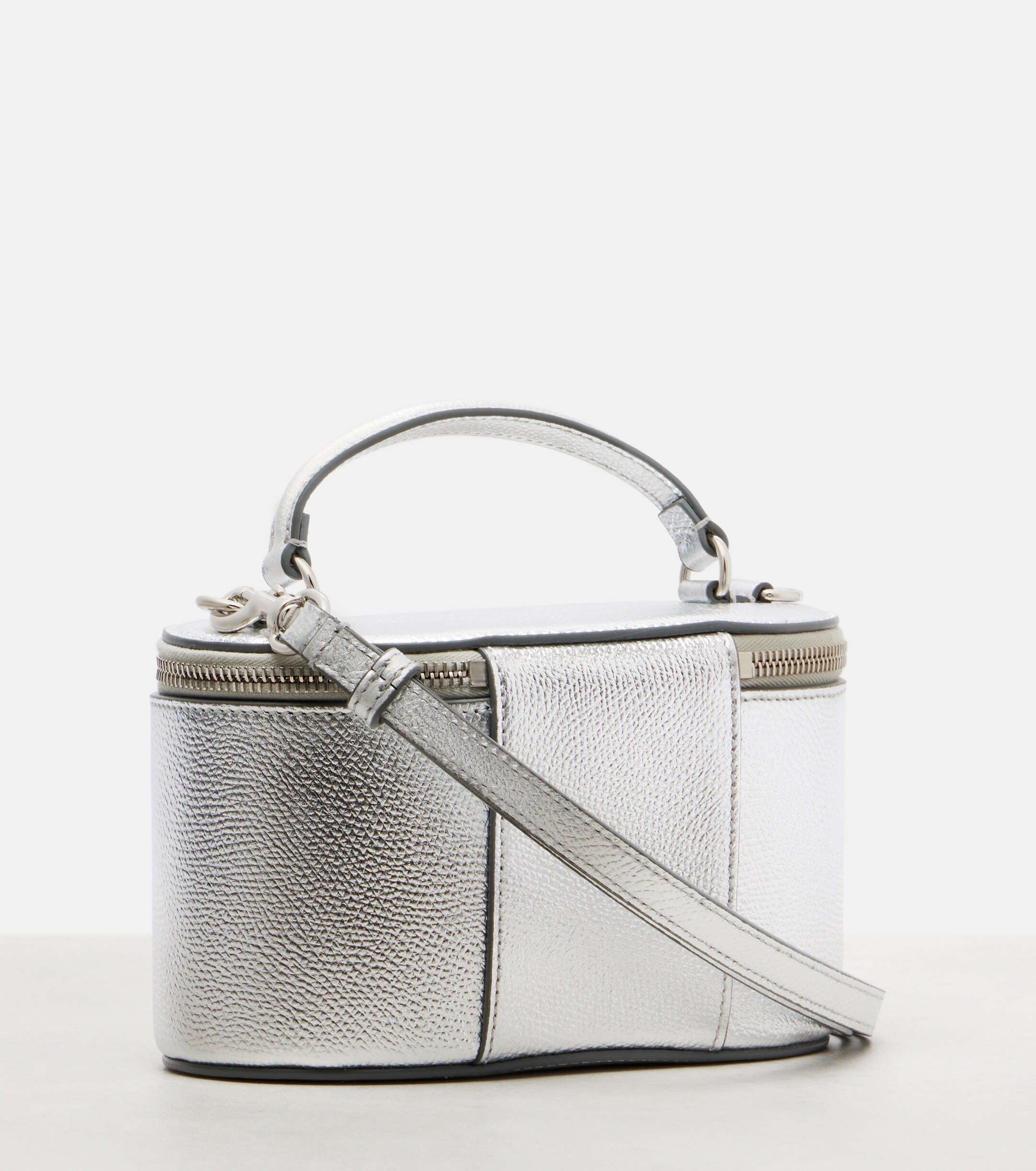 Valentino Garavani VLogo Mini metallic leather vanity bag thumbnail