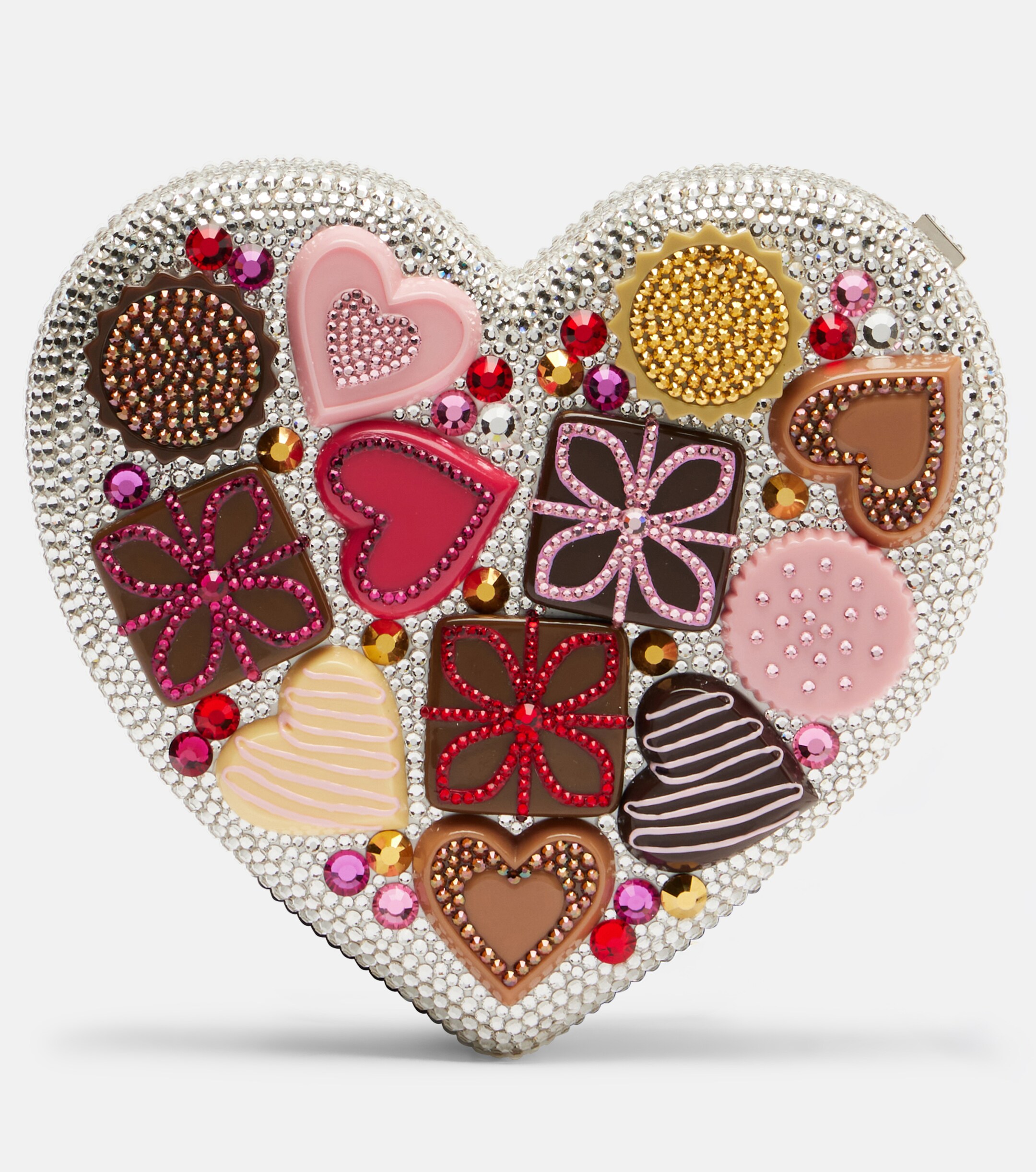Judith Leiber Couture Heart Small crystal-embellished clutch