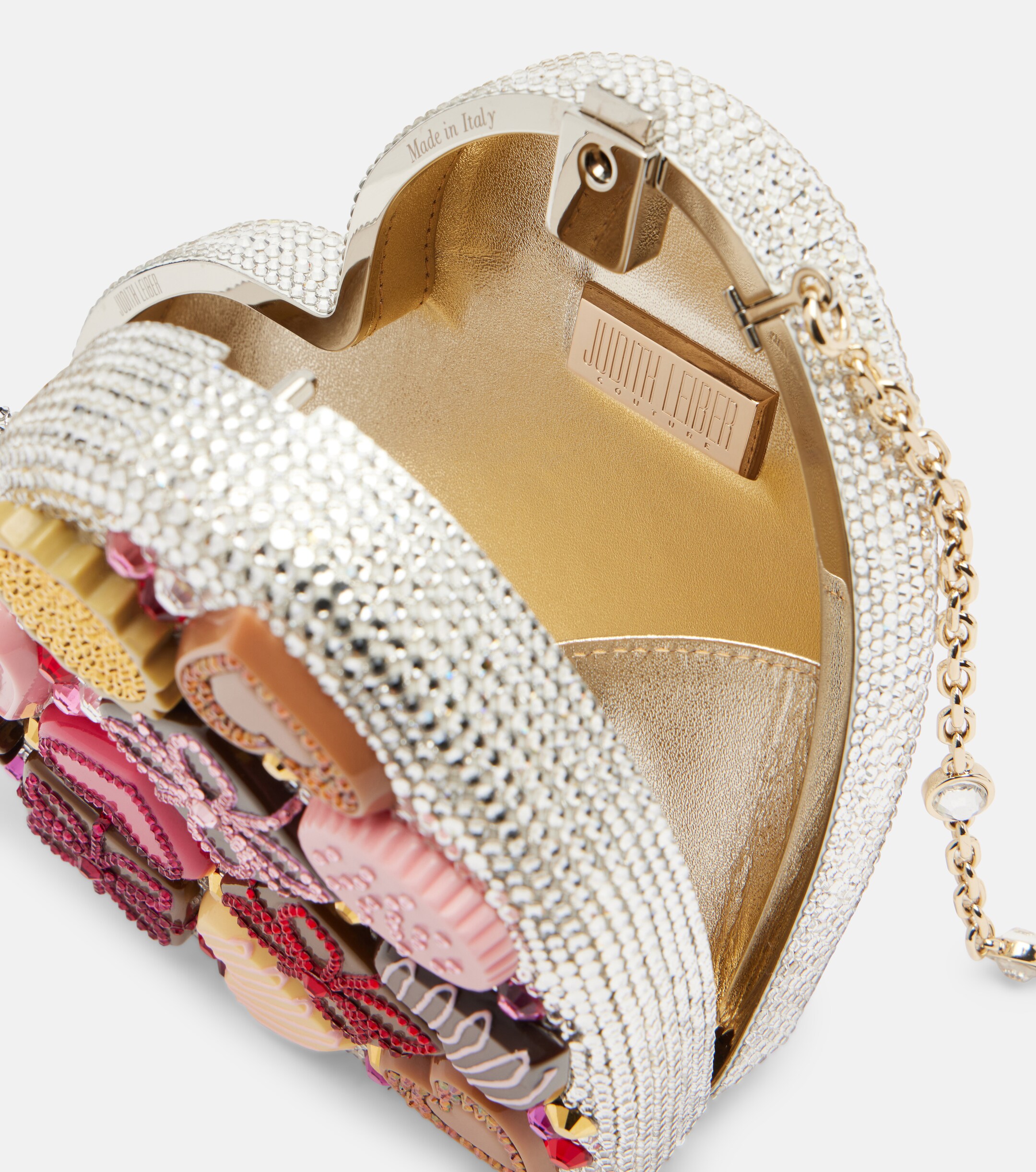 Judith Leiber Couture Heart Small crystal-embellished clutch thumbnail