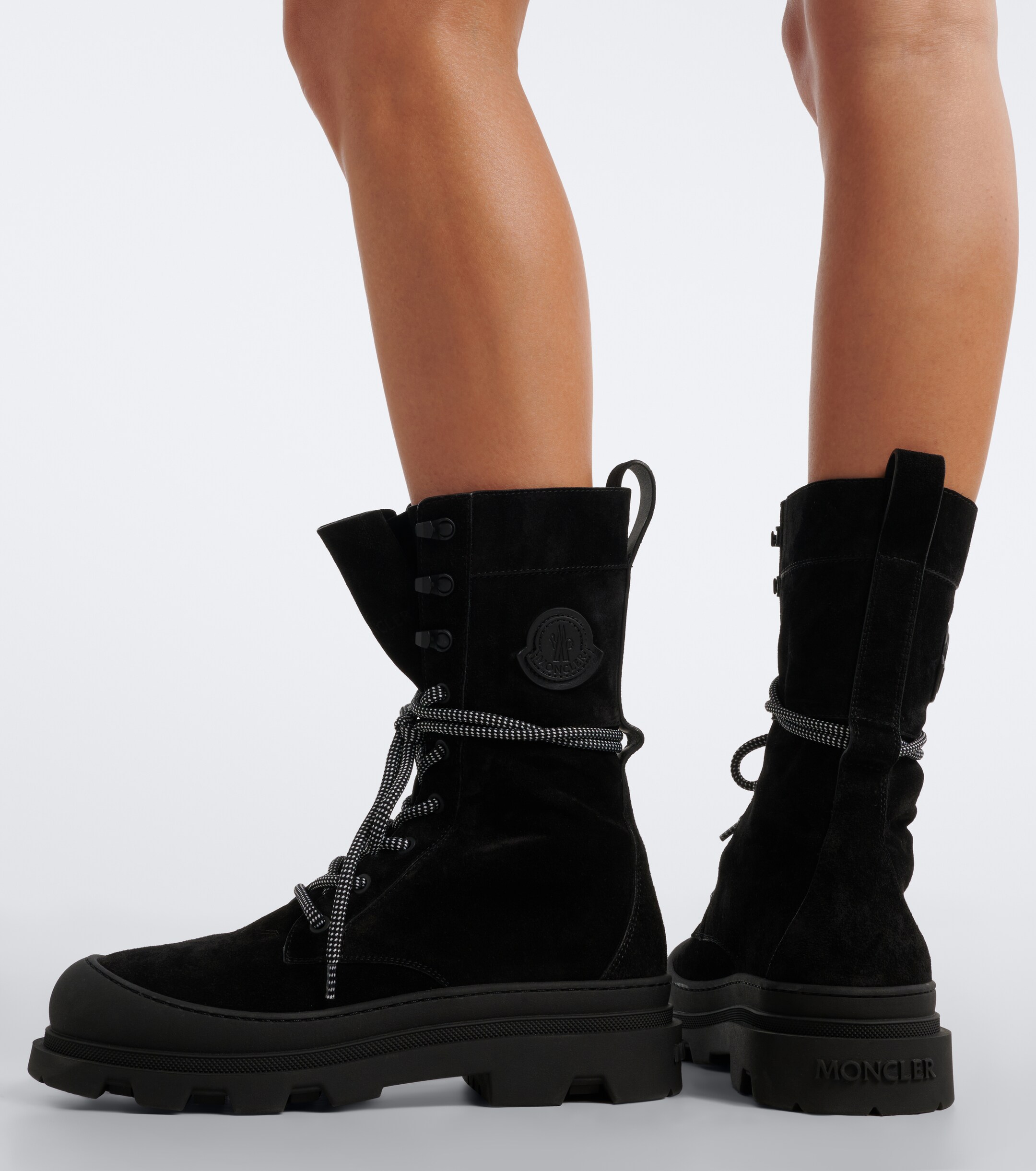 Moncler Moncler Vera suede lace-up boots