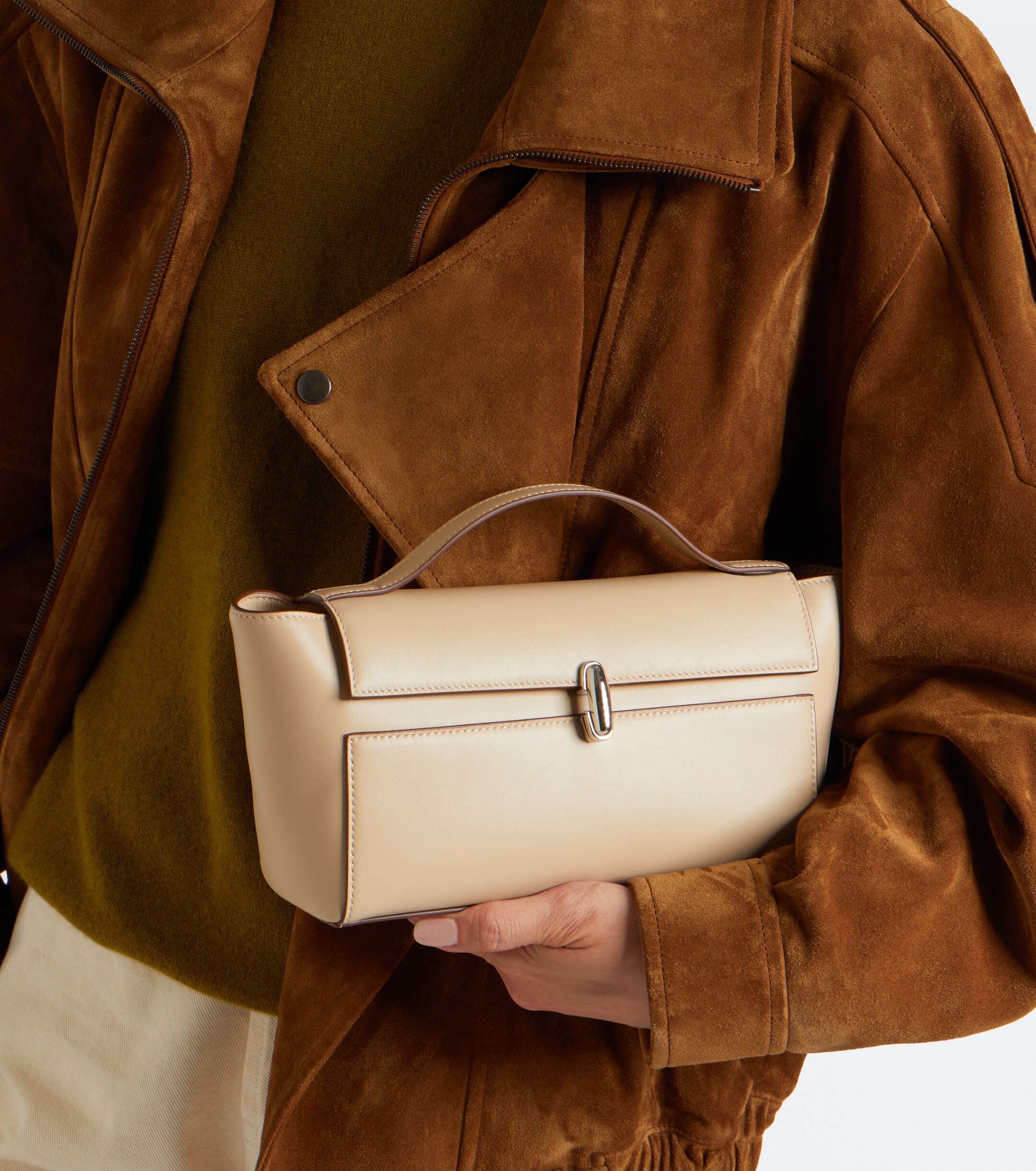 Savette Symmetry Trapeze Small leather top-handle bag thumbnail