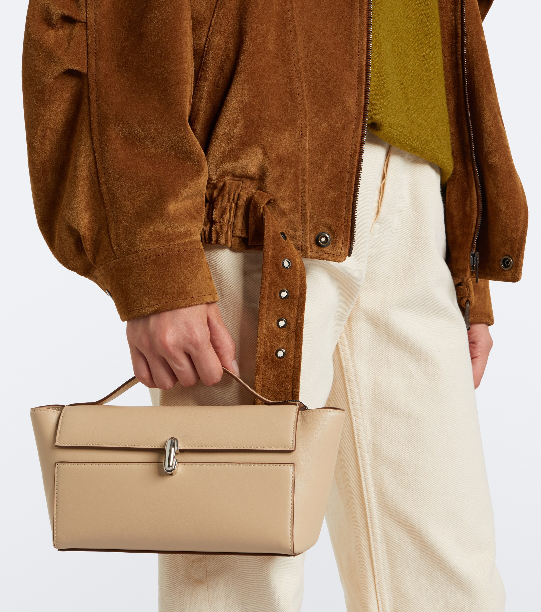 Savette Symmetry Trapeze Small leather top-handle bag thumbnail