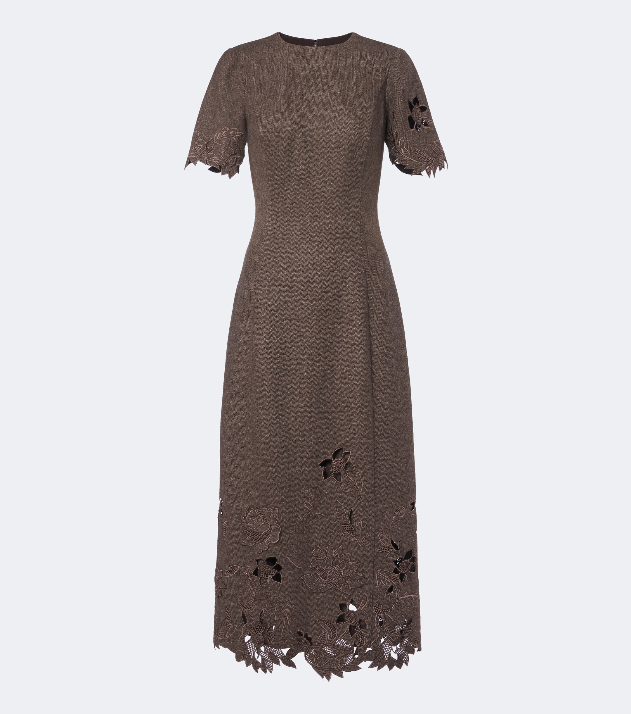 Oscar de la Renta Oscar de la Renta Wool, silk, and cashmere midi dress