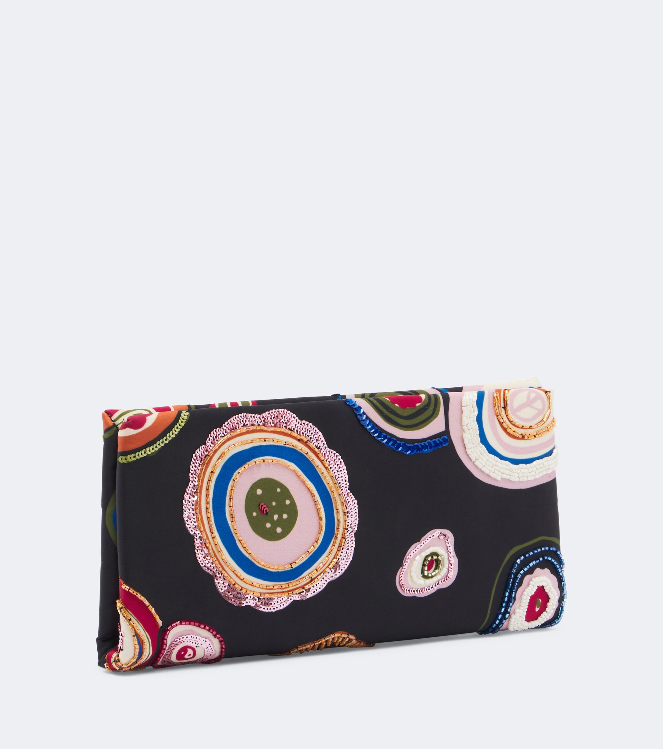 Staud Staud Muse Small embellished satin clutch