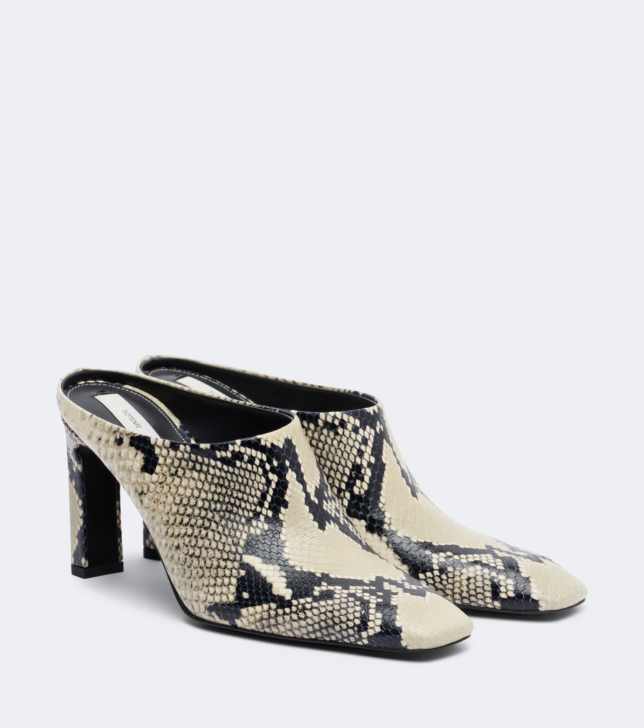 TOTEME Toteme Snake-effect leather mules