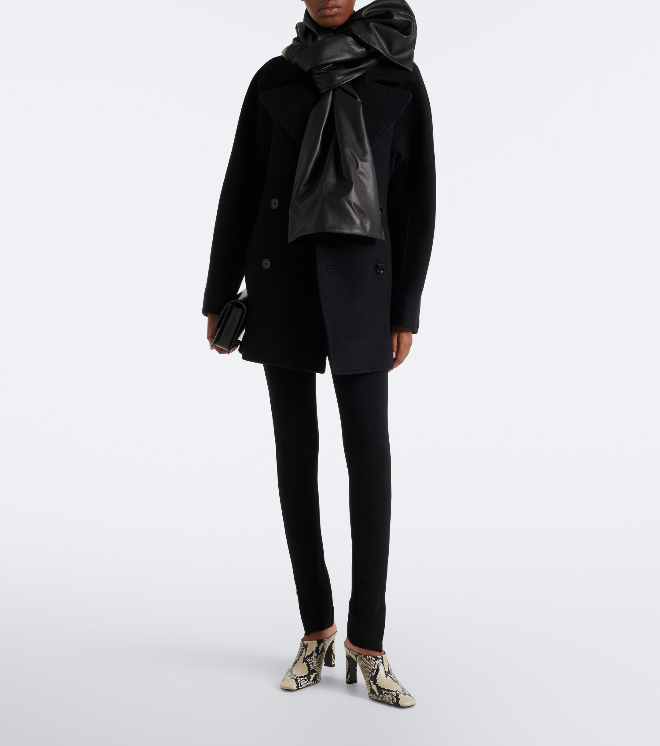 TOTEME Toteme Snake-effect leather mules