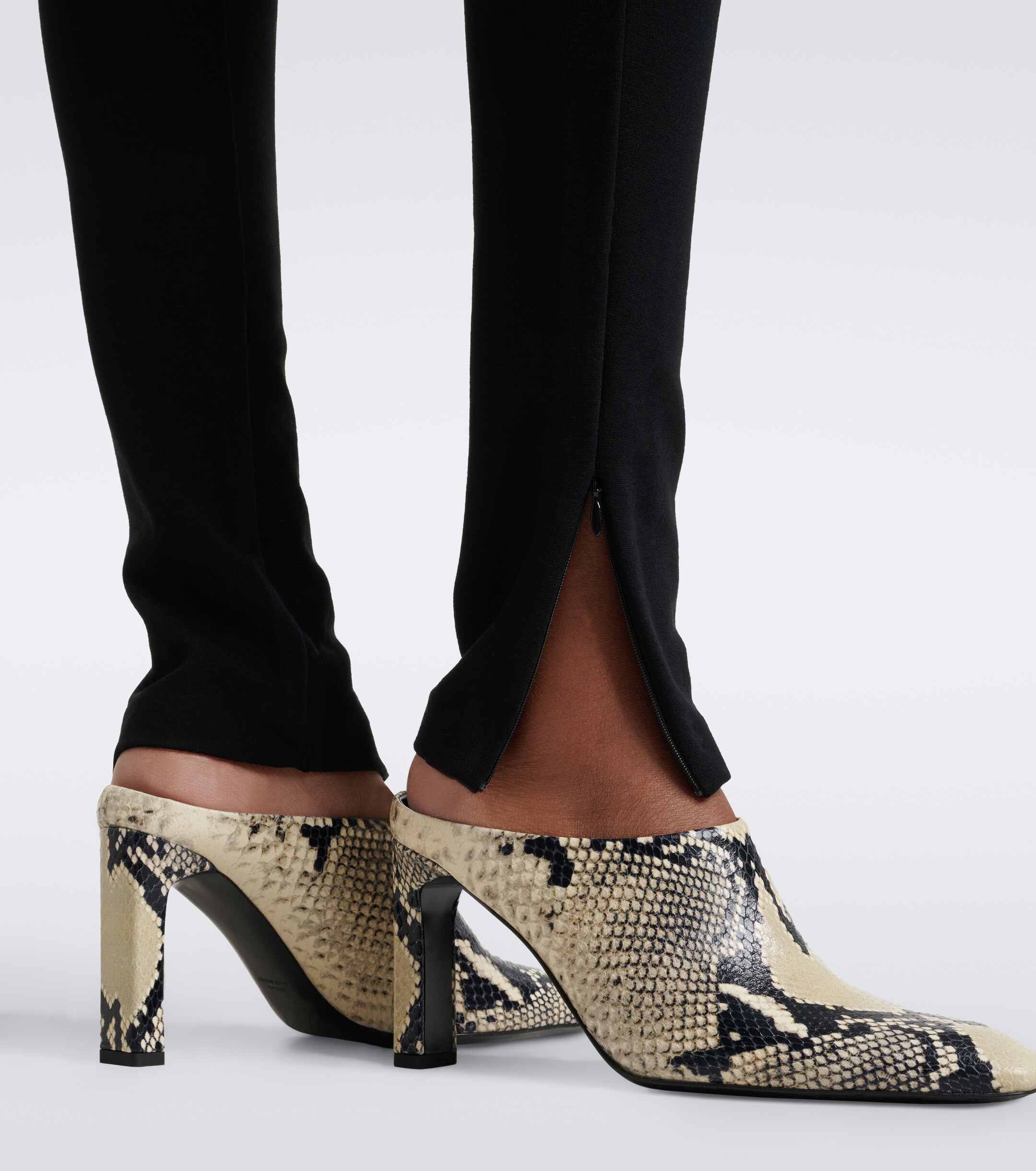 TOTEME Toteme Snake-effect leather mules