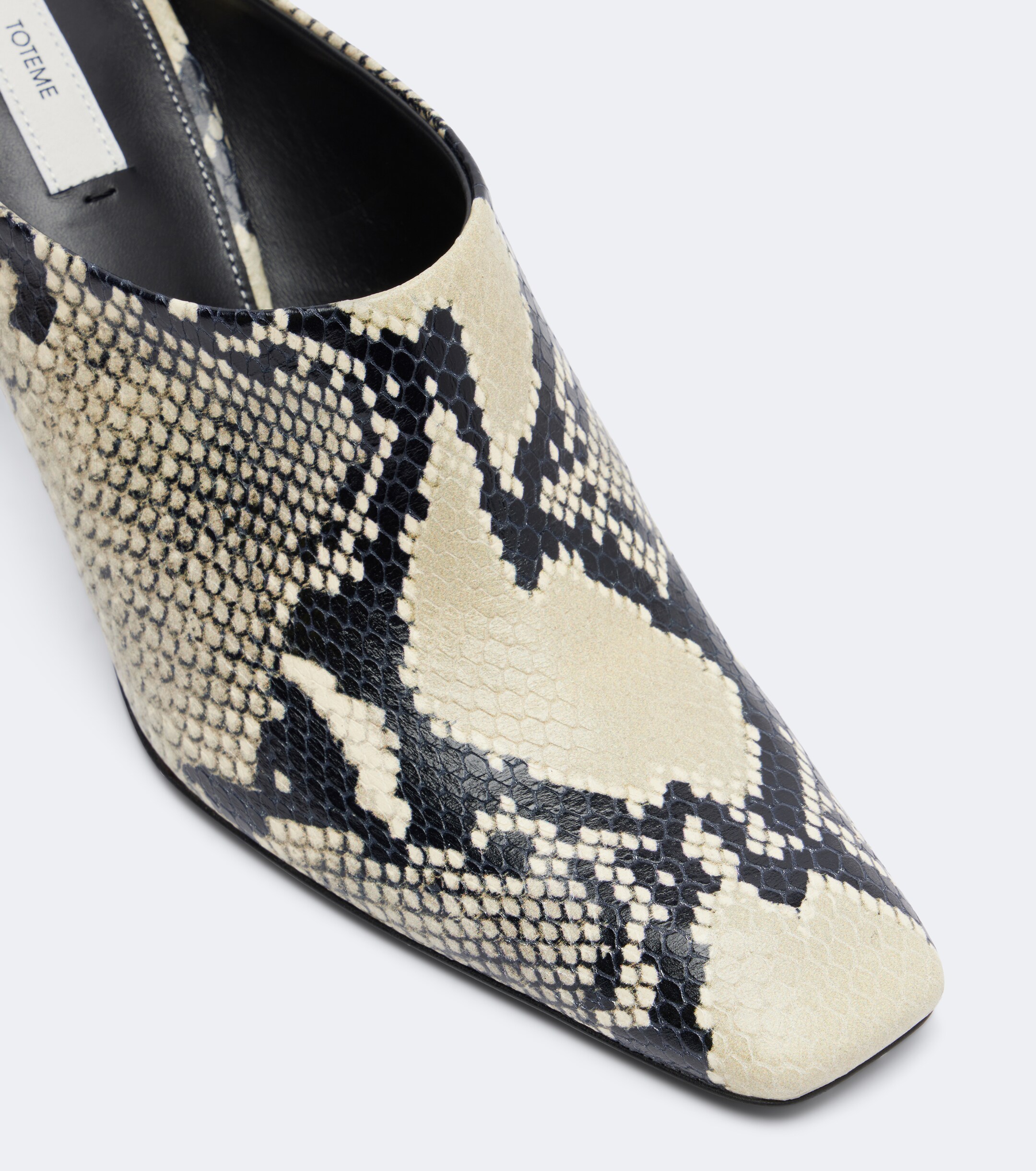 TOTEME Toteme Snake-effect leather mules