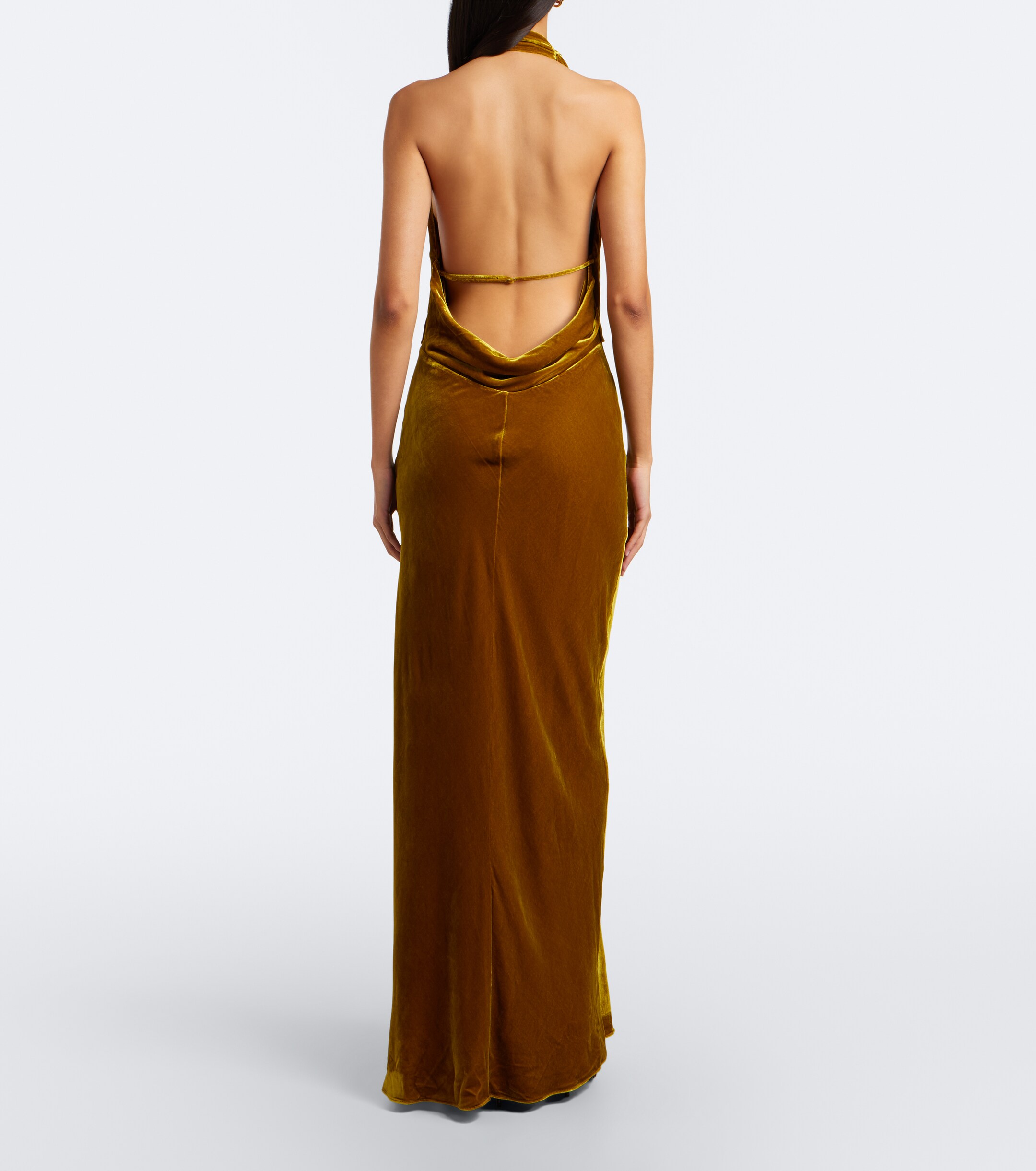 SIMKHAI Simkhai Reannon draped open-back velvet gown