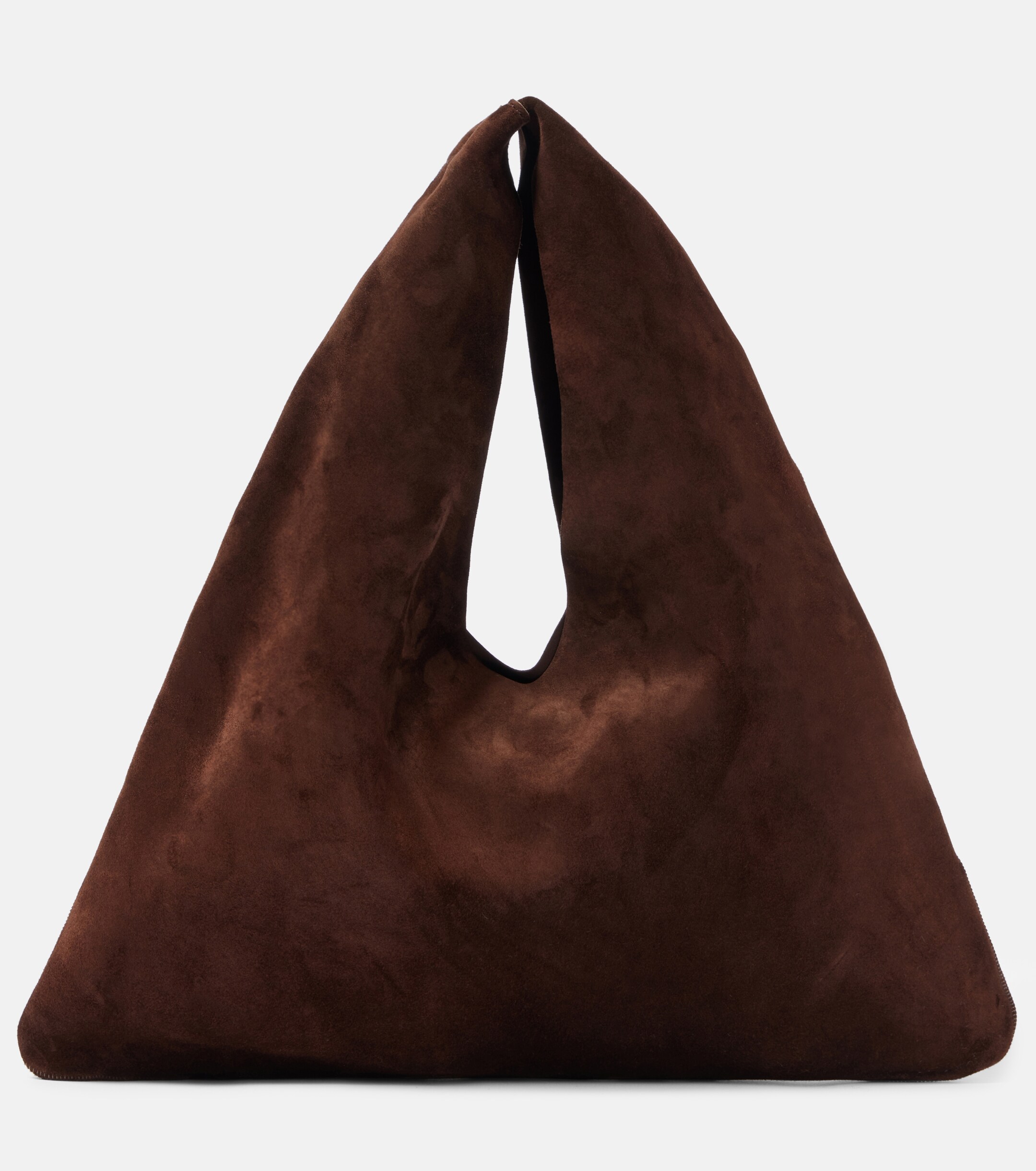 The Row Bindle Small suede tote bag