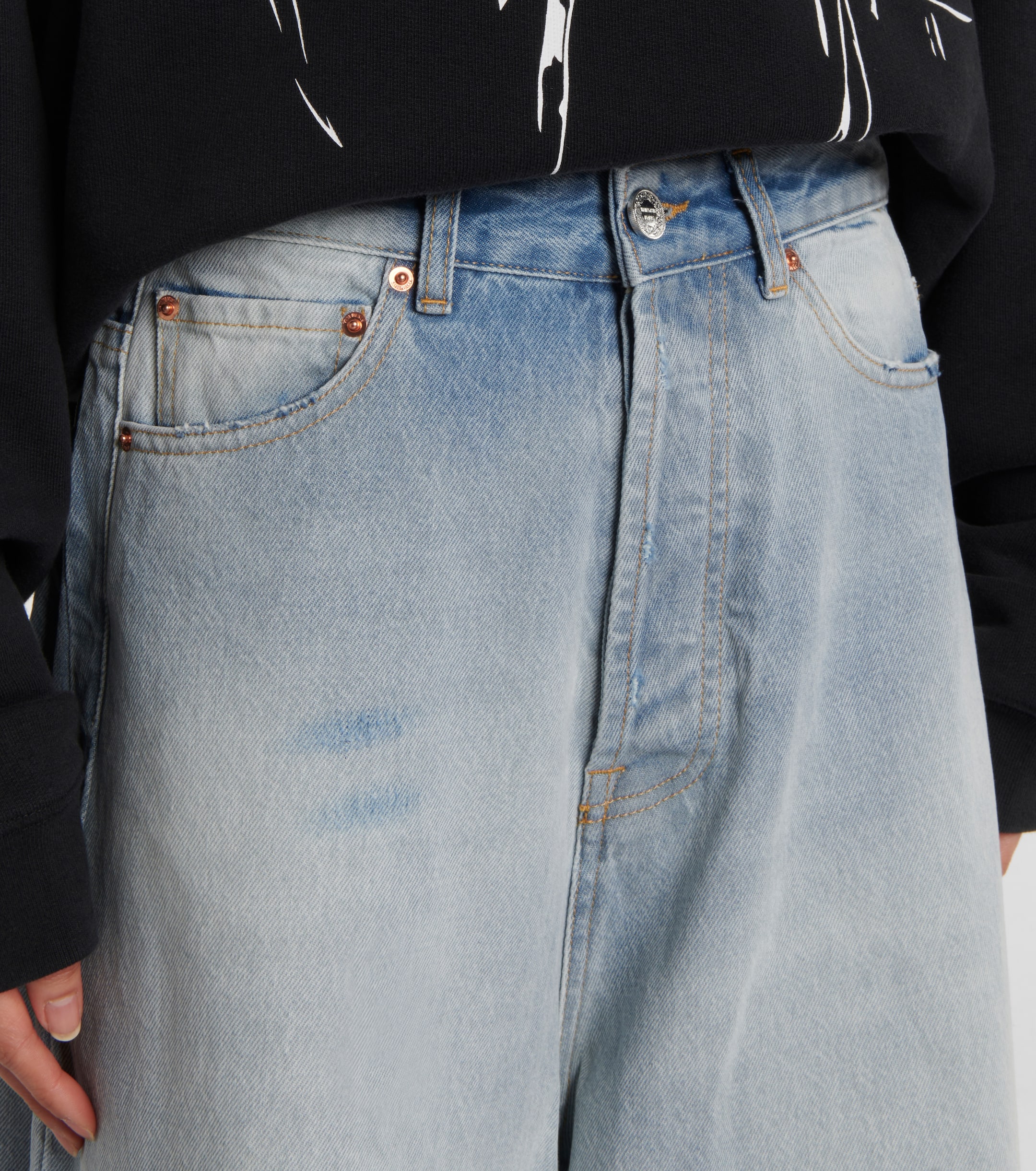 Vetements Oversized wide-leg jeans